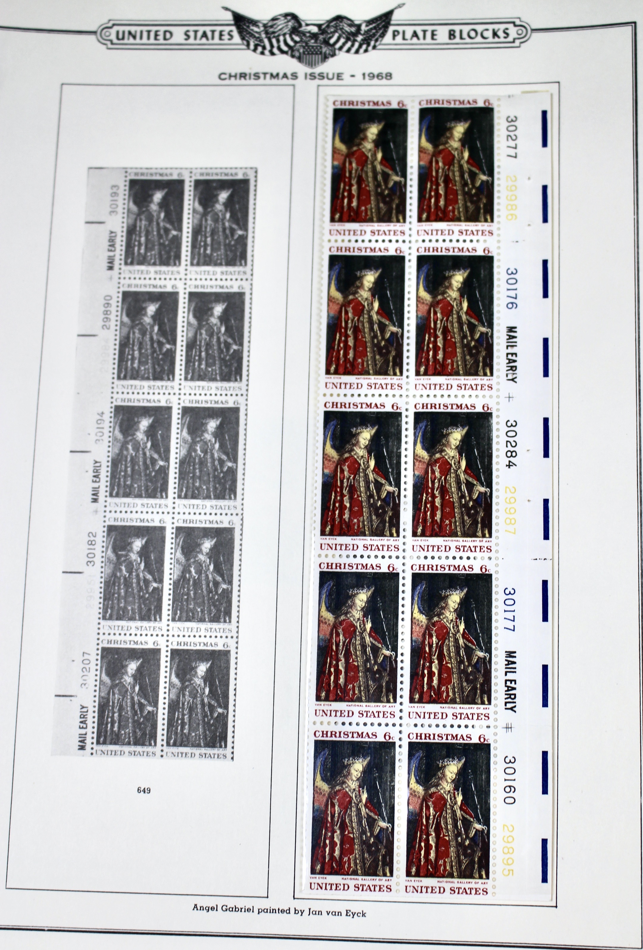 Over 200 Different U.S. Postage Stamp Plate Blocks, 1959 to 1969