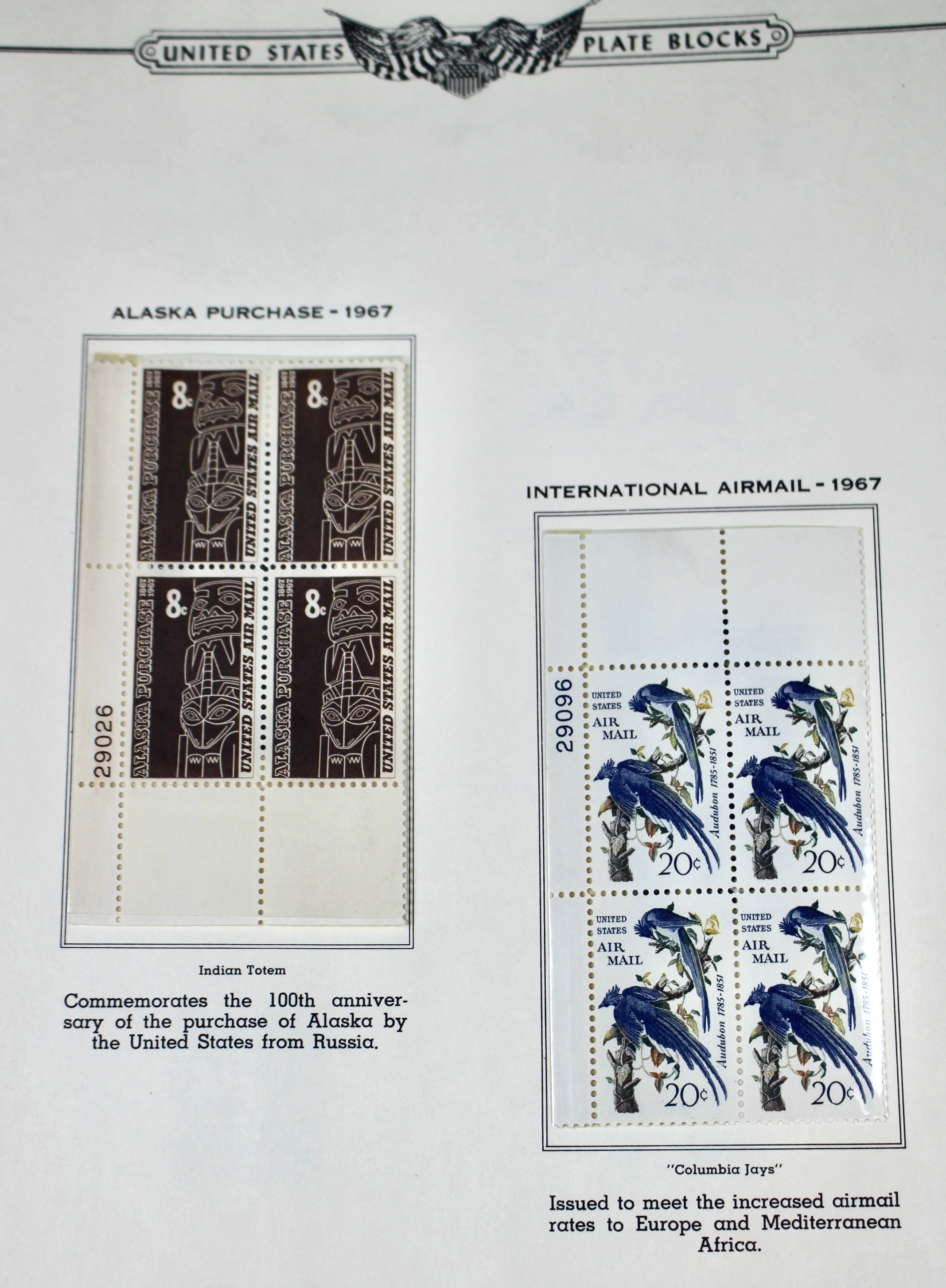 Over 200 Different U.S. Postage Stamp Plate Blocks, 1959 to 1969
