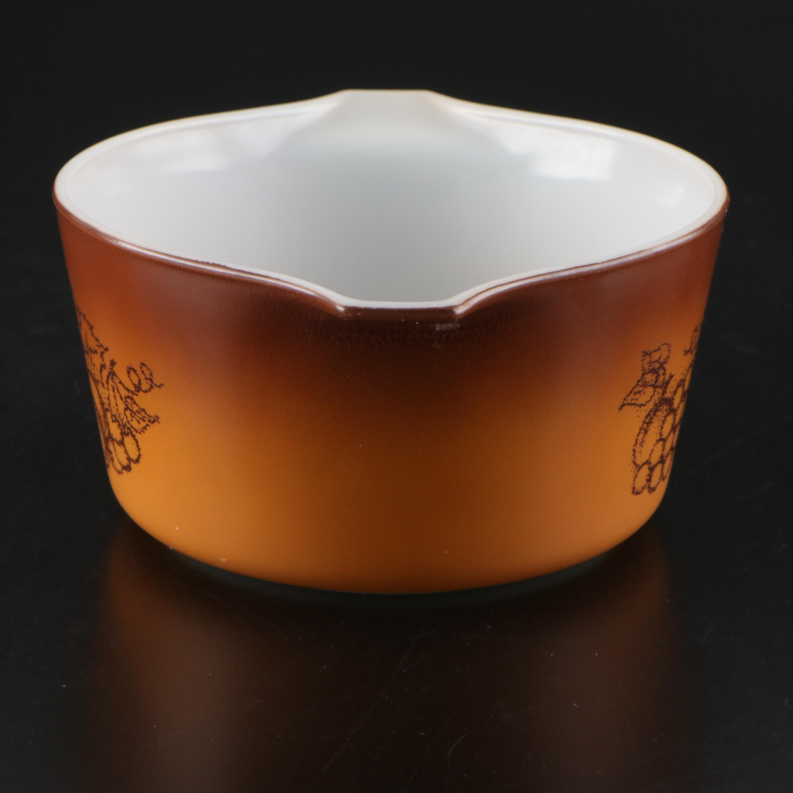 Pyrex and Hand-Painted Frosted Glass Bowls