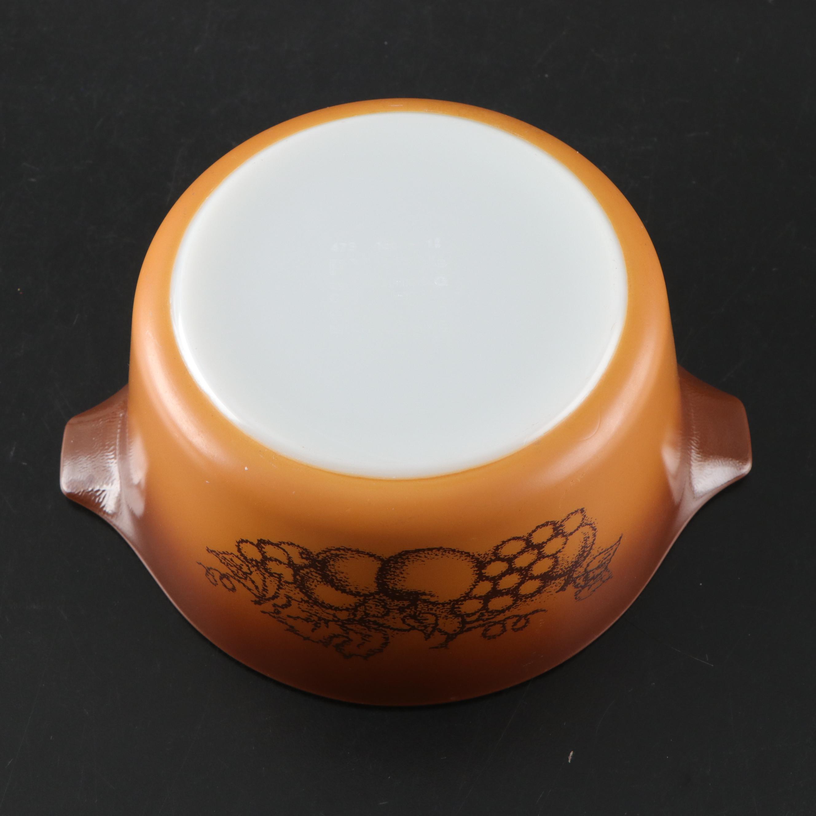 Pyrex and Hand-Painted Frosted Glass Bowls