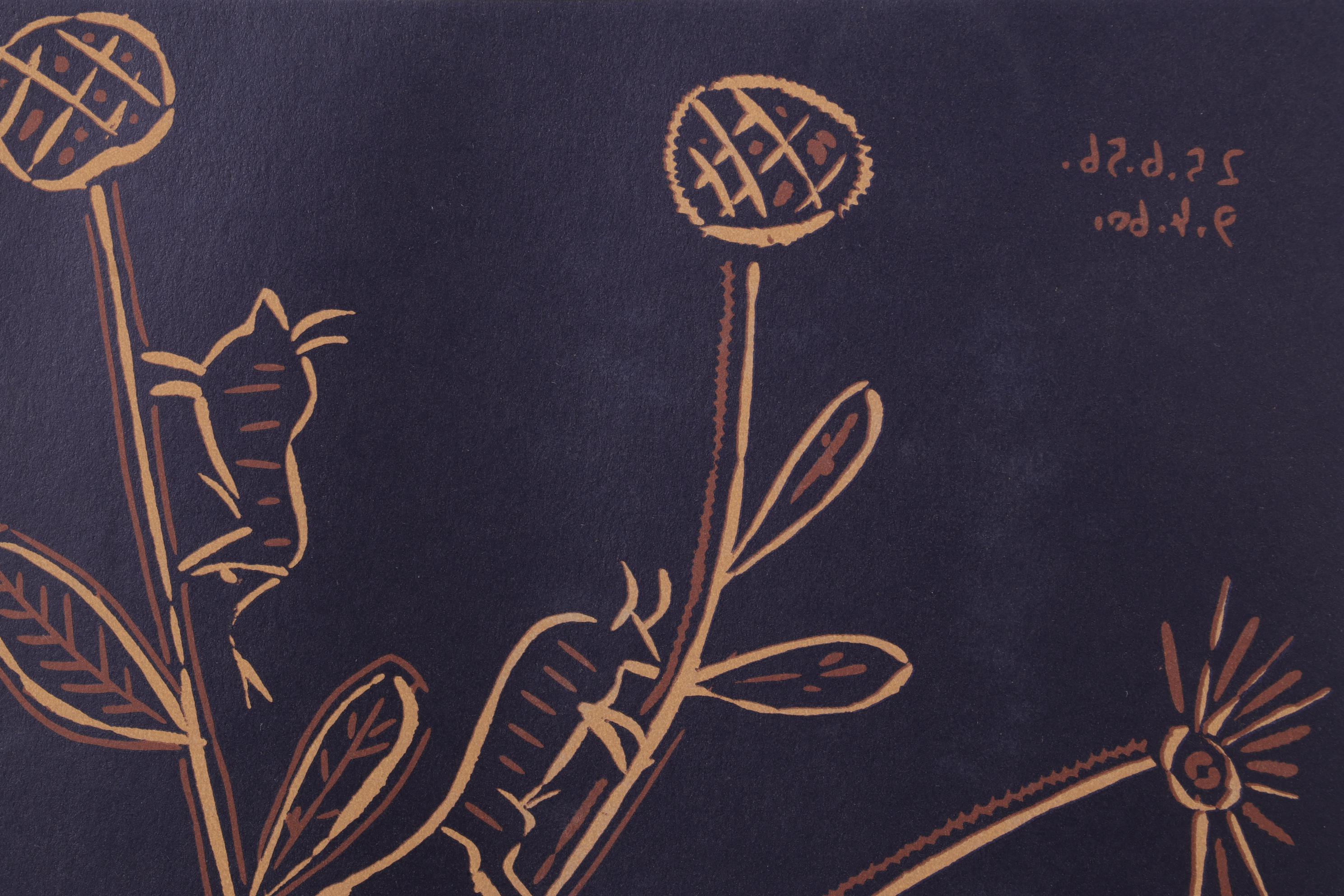 Pablo Picasso Linocut "Plante aux Toritos"