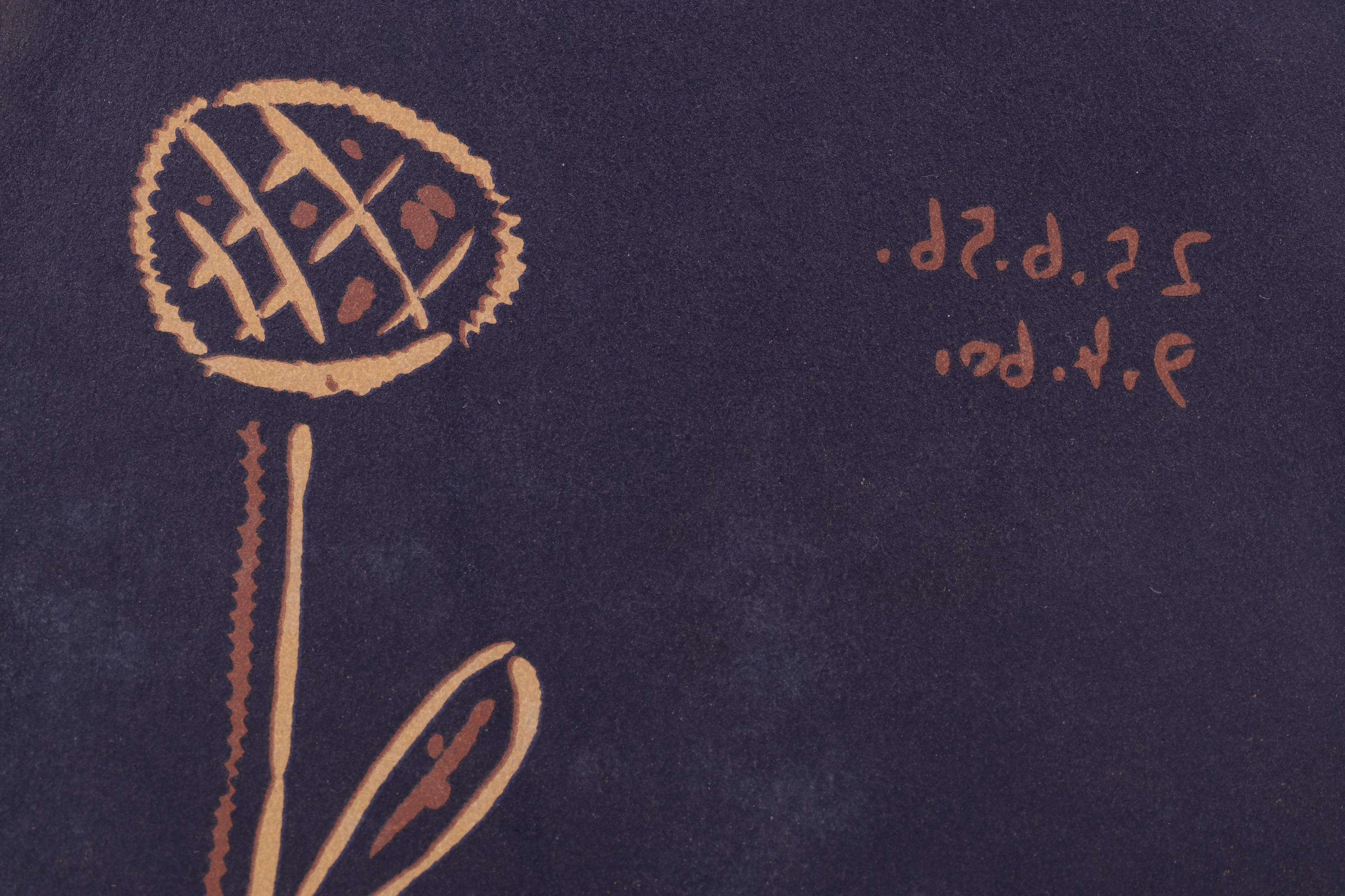 Pablo Picasso Linocut "Plante aux Toritos"