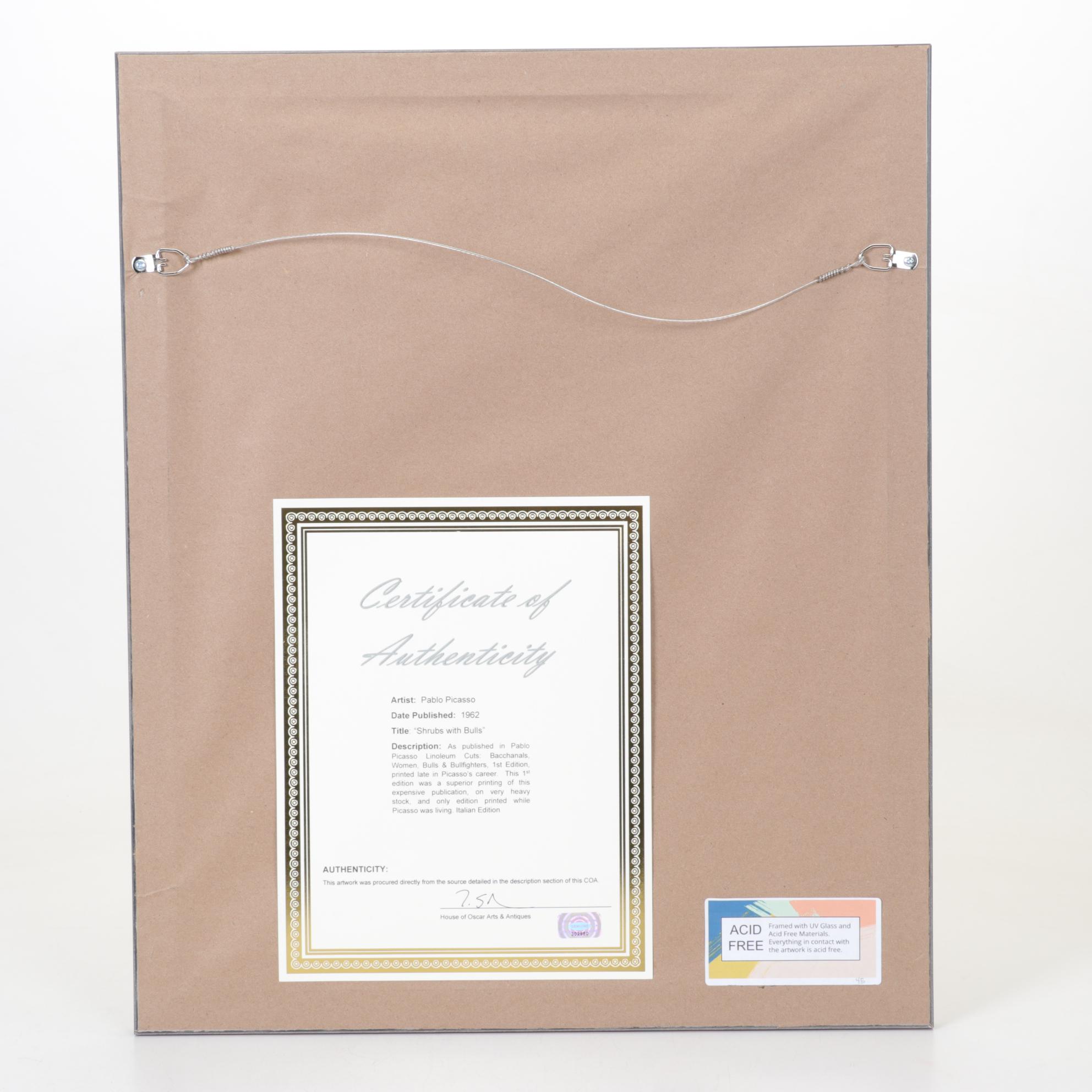 Pablo Picasso Linocut "Plante aux Toritos"