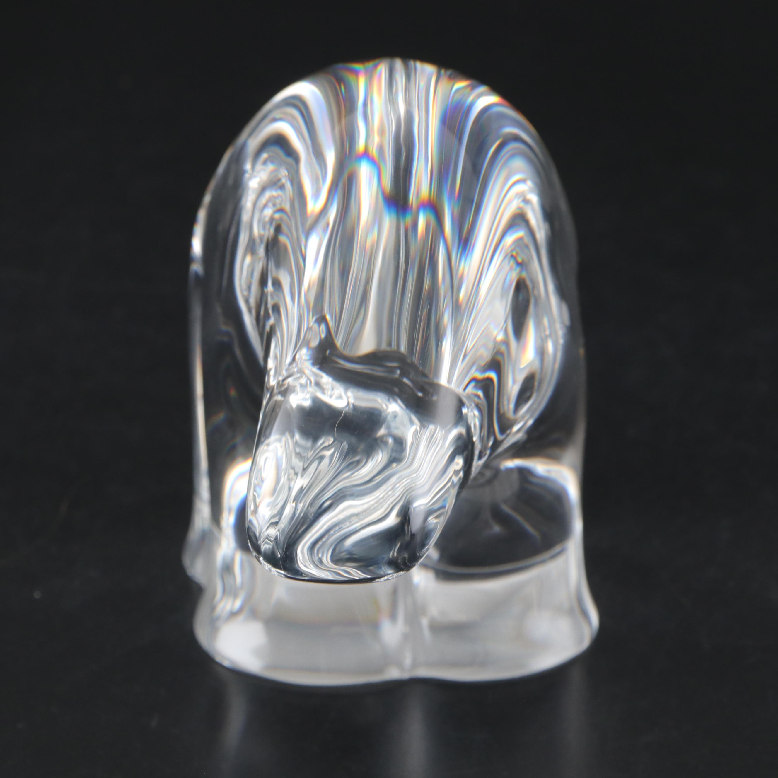 Steuben Art Glass Polar Bear Figurine