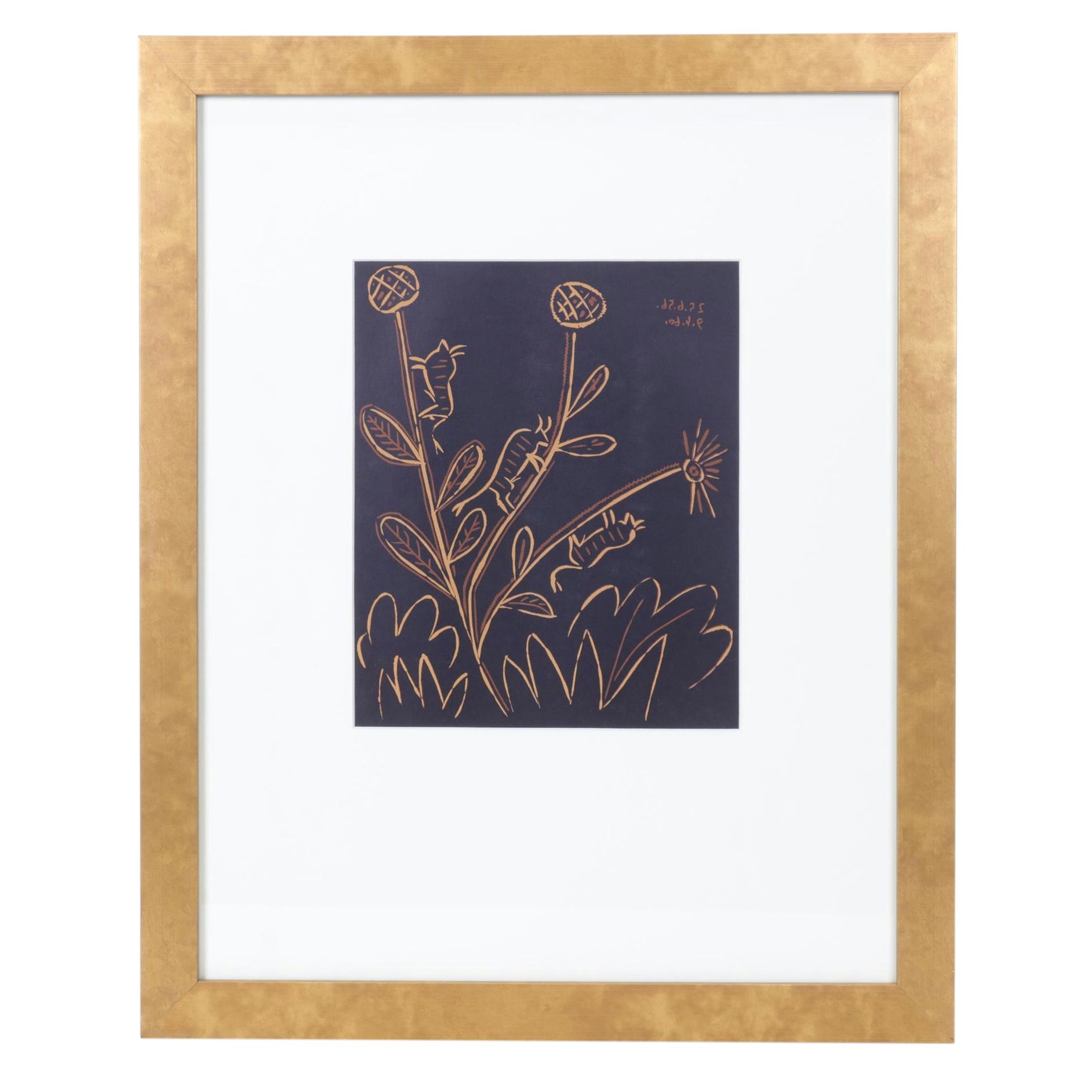 Pablo Picasso Linocut "Plante aux Toritos"