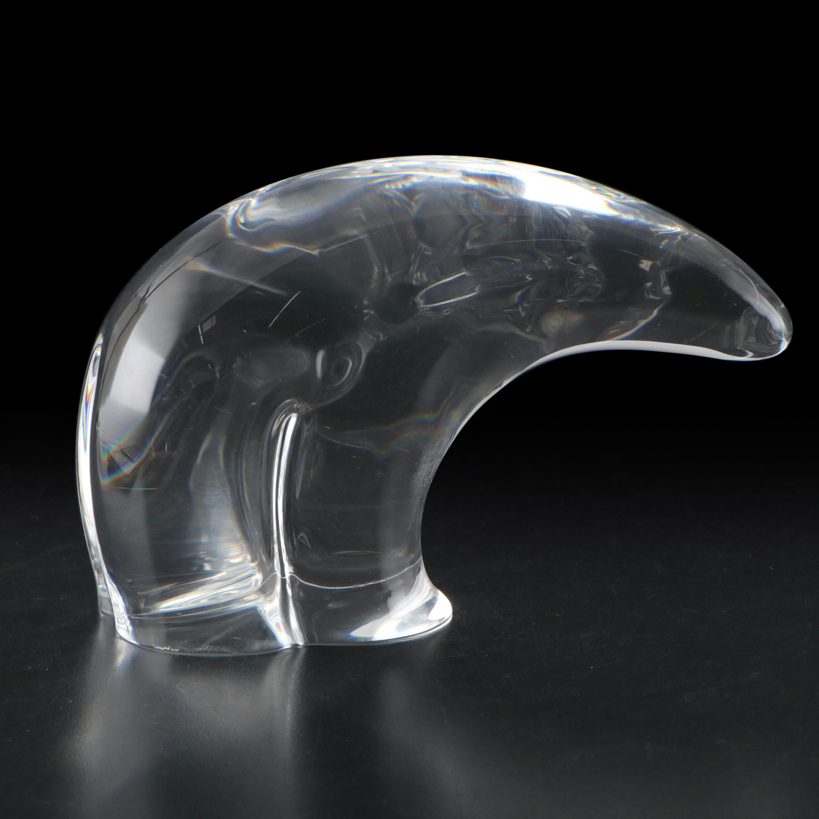 Steuben Art Glass Polar Bear Figurine