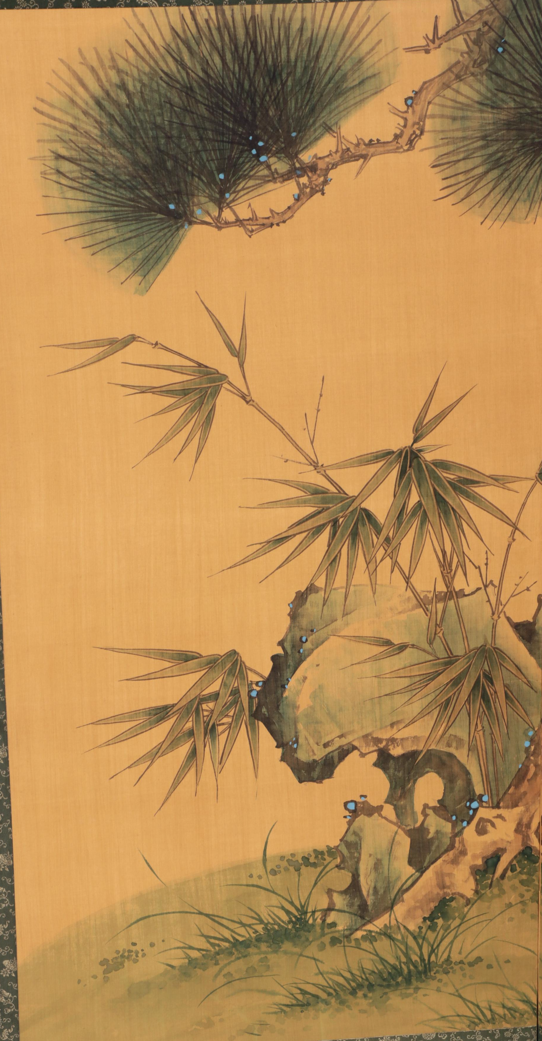 Chinese Hand-Painted Folding Table Screen, Circa 1982