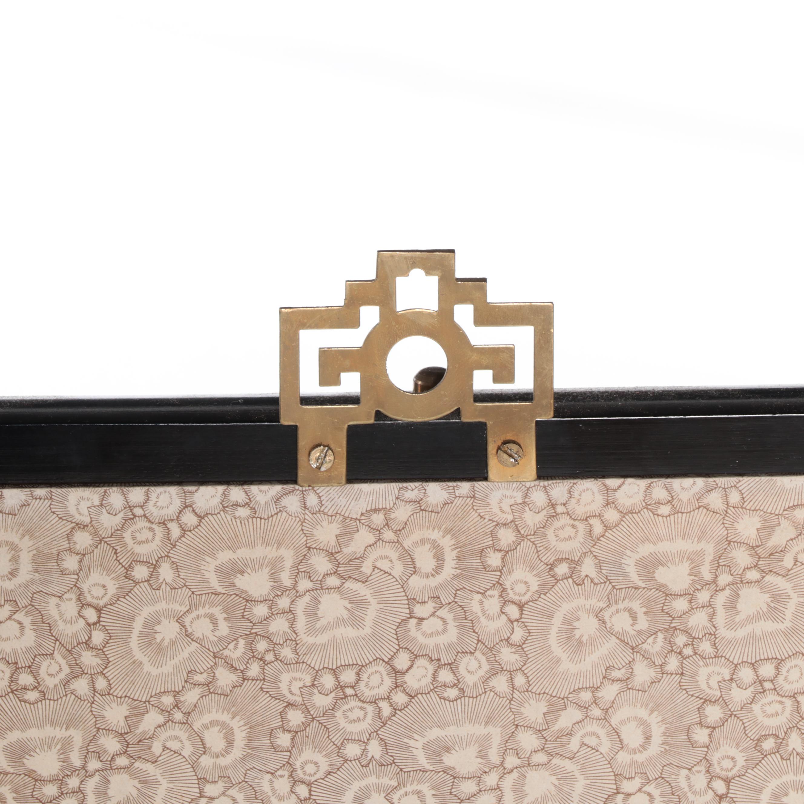 Chinese Hand-Painted Folding Table Screen, Circa 1982