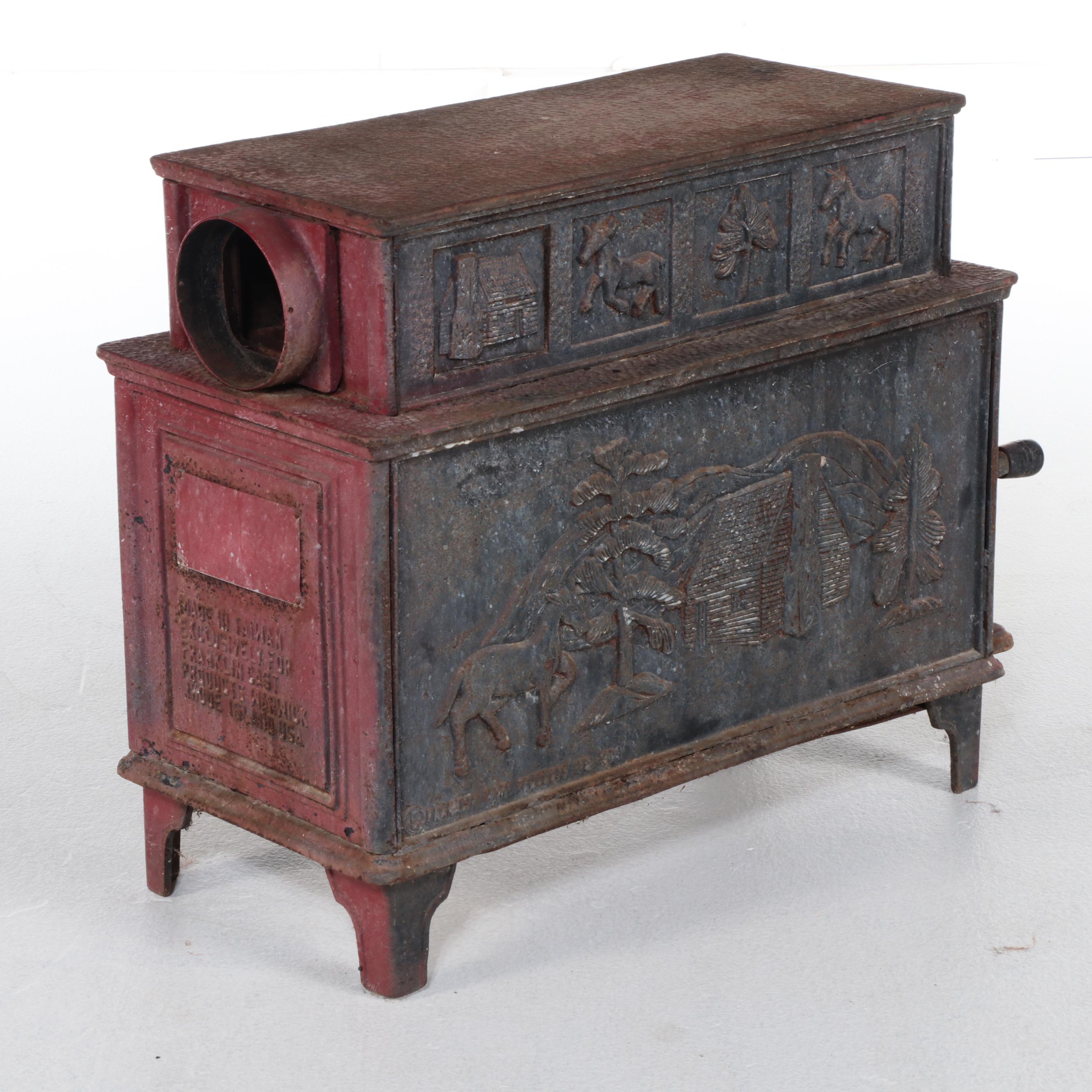Franklin Cast Products Scandia Cast Iron Wood Stove, Late 20th Century