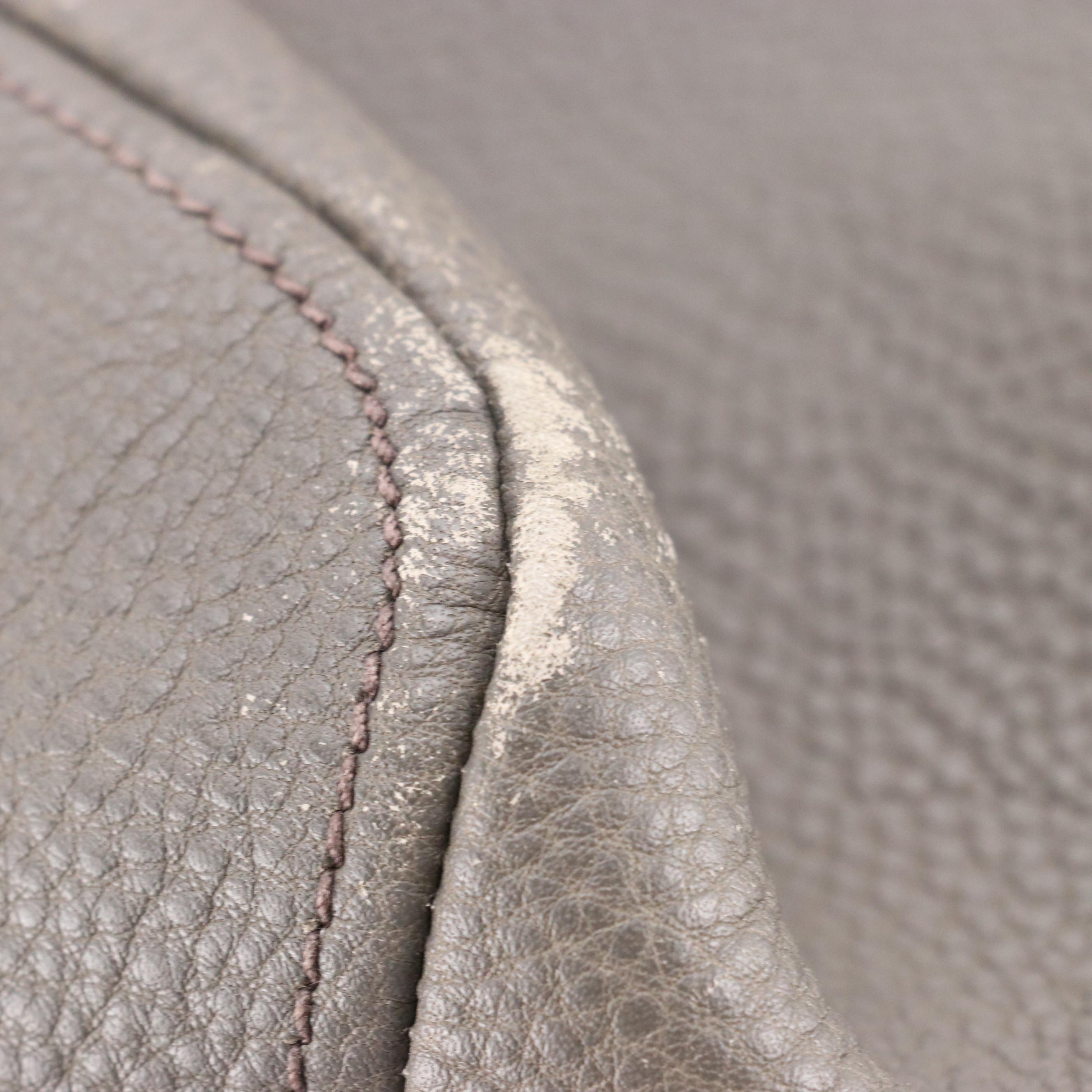 Prada Hobo Shoulder Bag in Gray Vitello Daino Leather