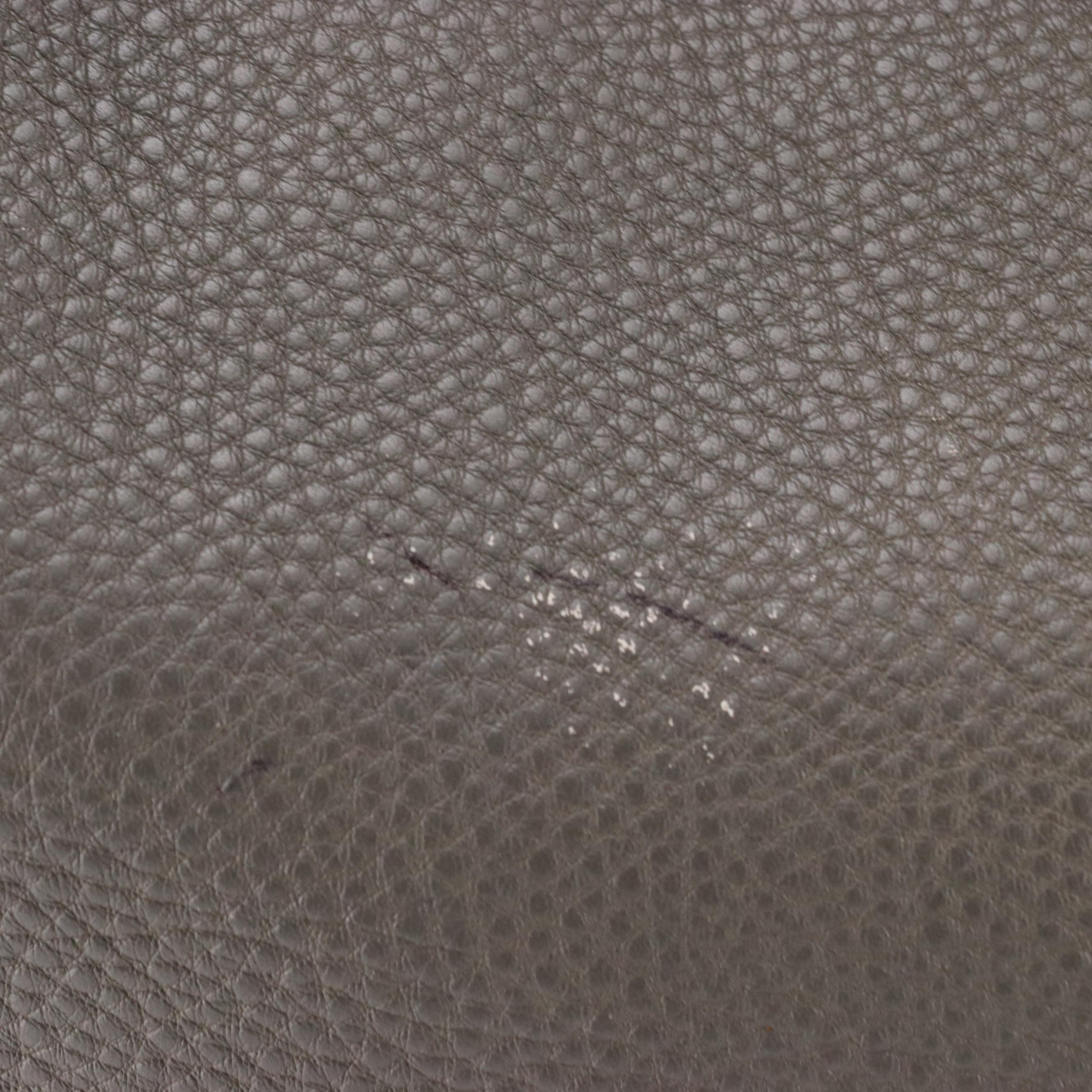 Prada Hobo Shoulder Bag in Gray Vitello Daino Leather