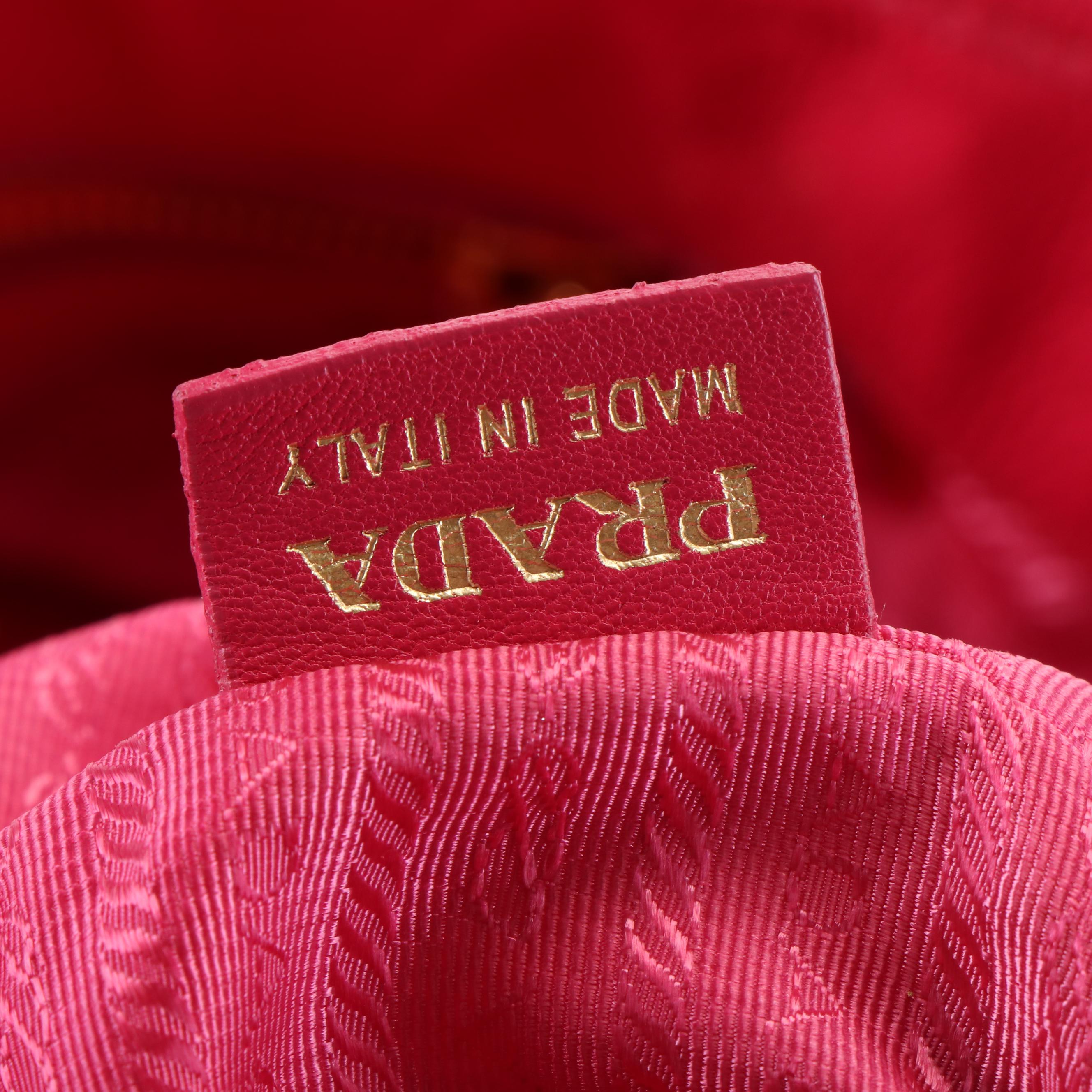 Prada Jacquard Logo Pink Tessuto Nylon Tote Bag