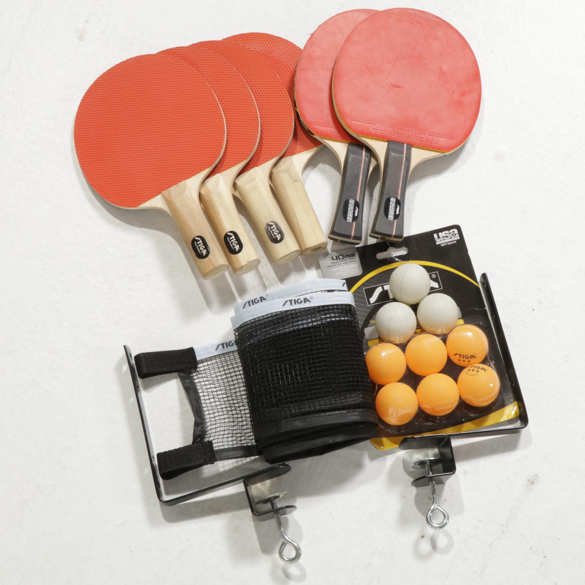 Stiga Folding Ping-Pong Table with Accessories