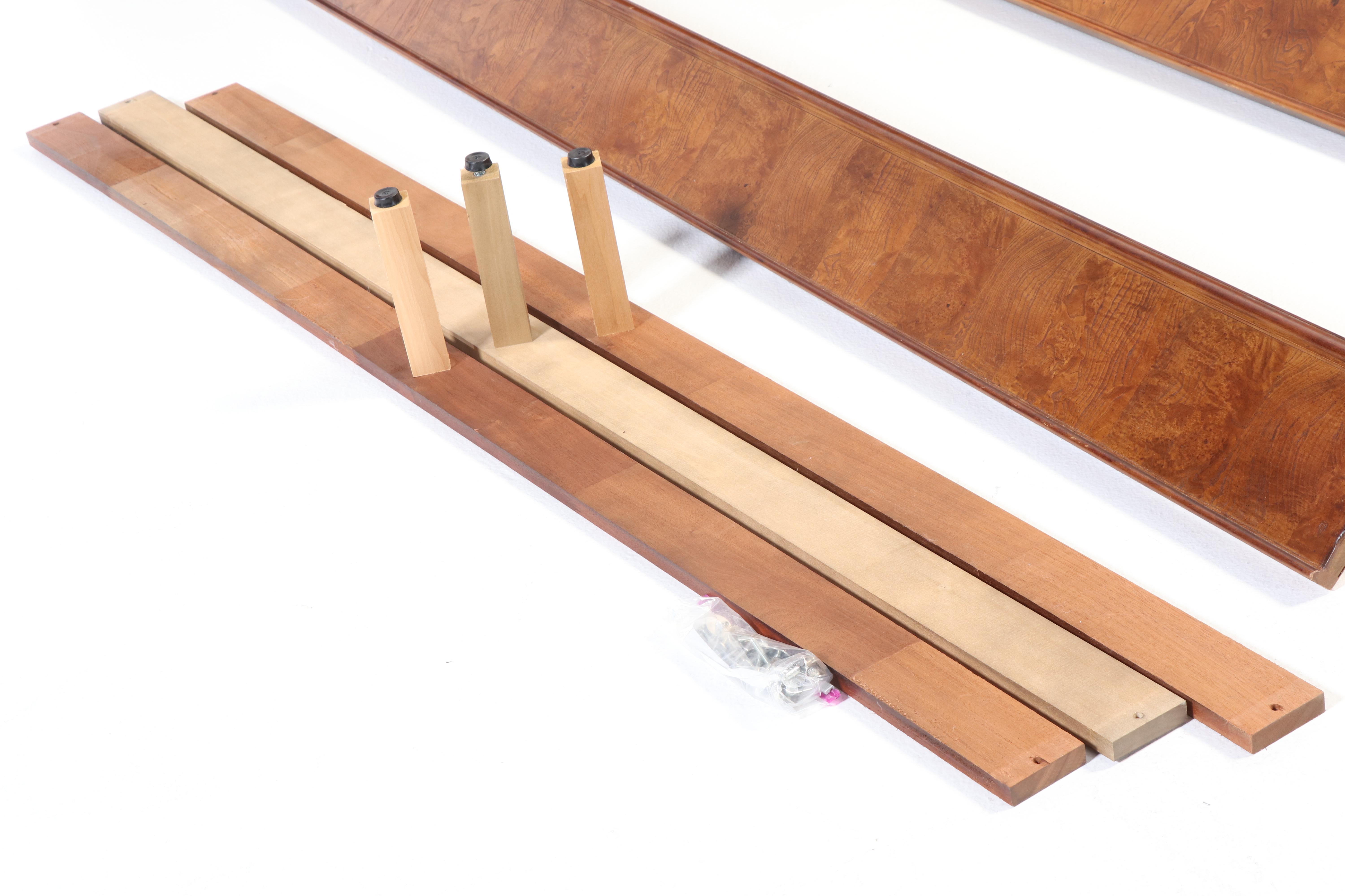 Henredon Charles X Style Burl Mahogany King Size Sleigh Bed