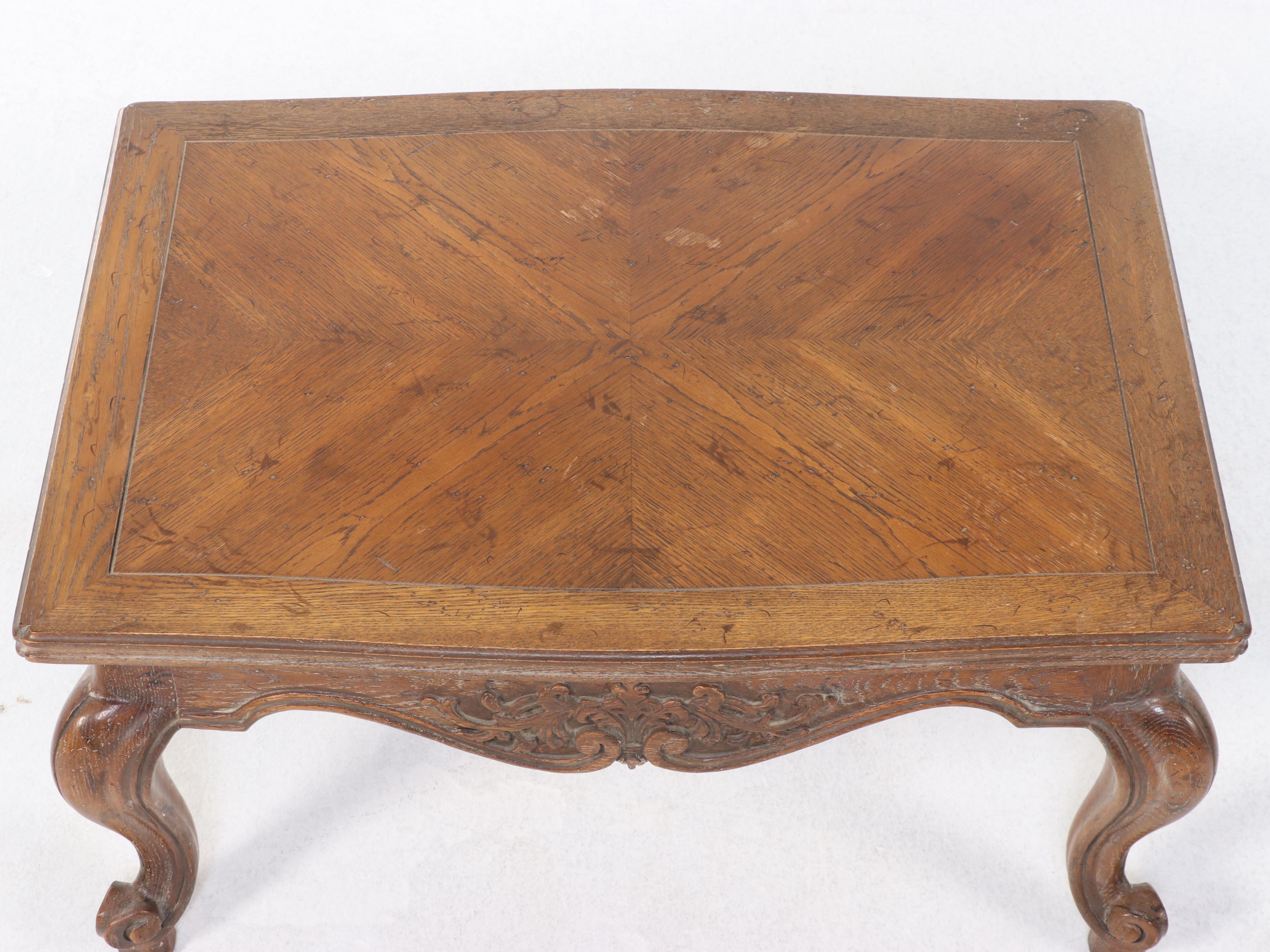 Heritage Grand Tour French Provincial Style Oak Side Table, Mid to Late 20th C.
