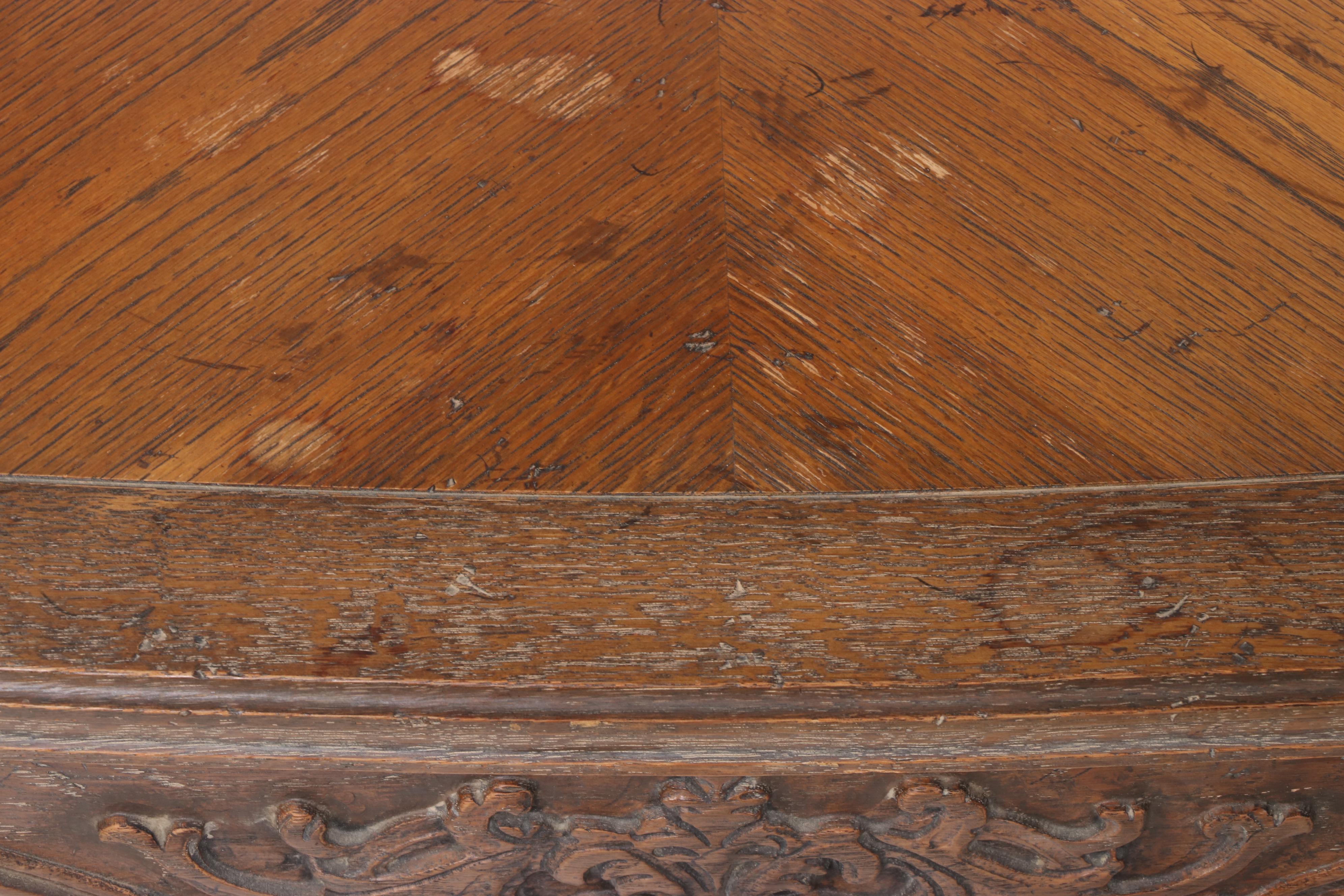 Heritage Grand Tour French Provincial Style Oak Side Table, Mid to Late 20th C.