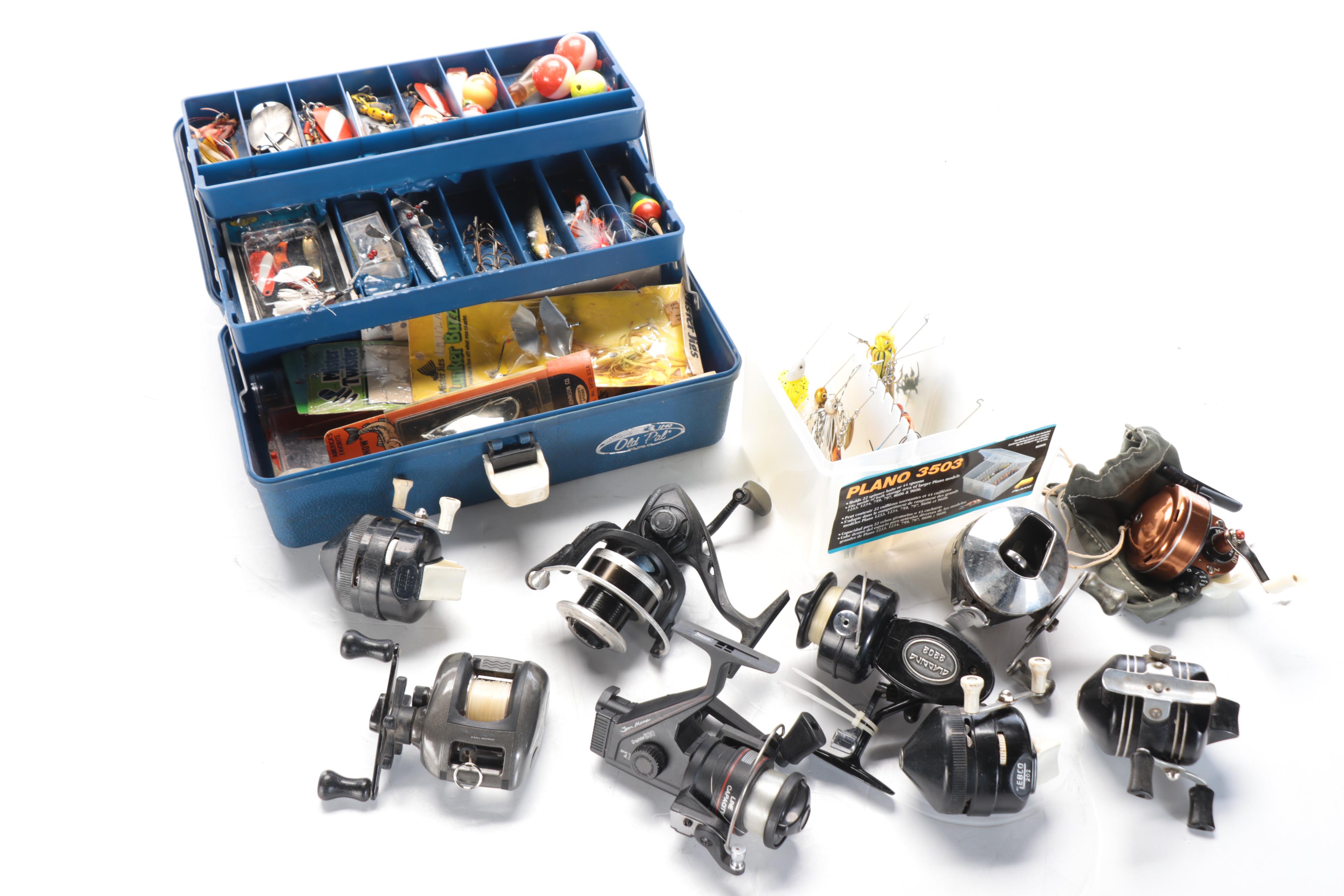 Gladding, Zebco, Bruin Fishing Reels with More Fishing Gear