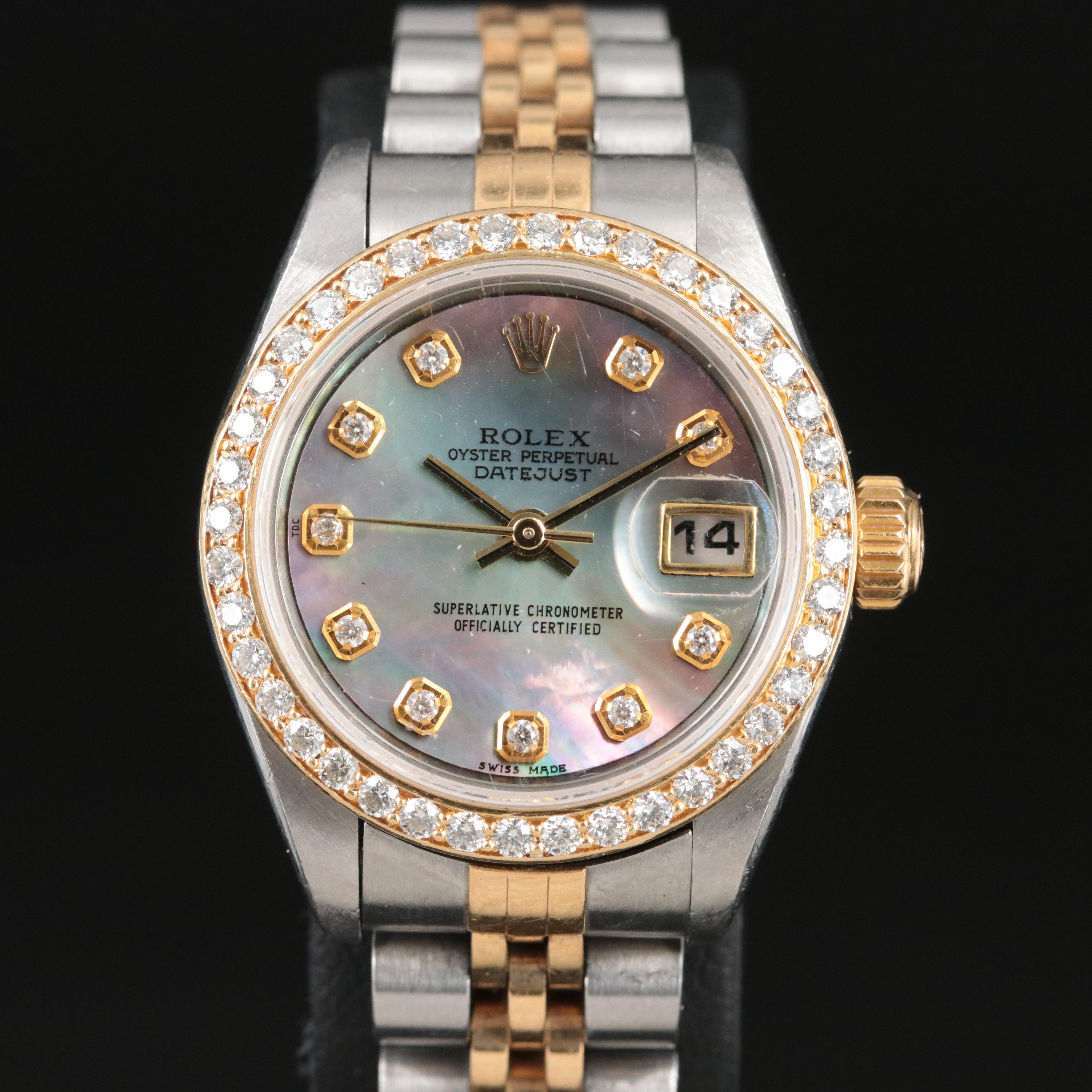 2003 Rolex Lady-Datejust Custom Diamond Dial and Bezel Watch