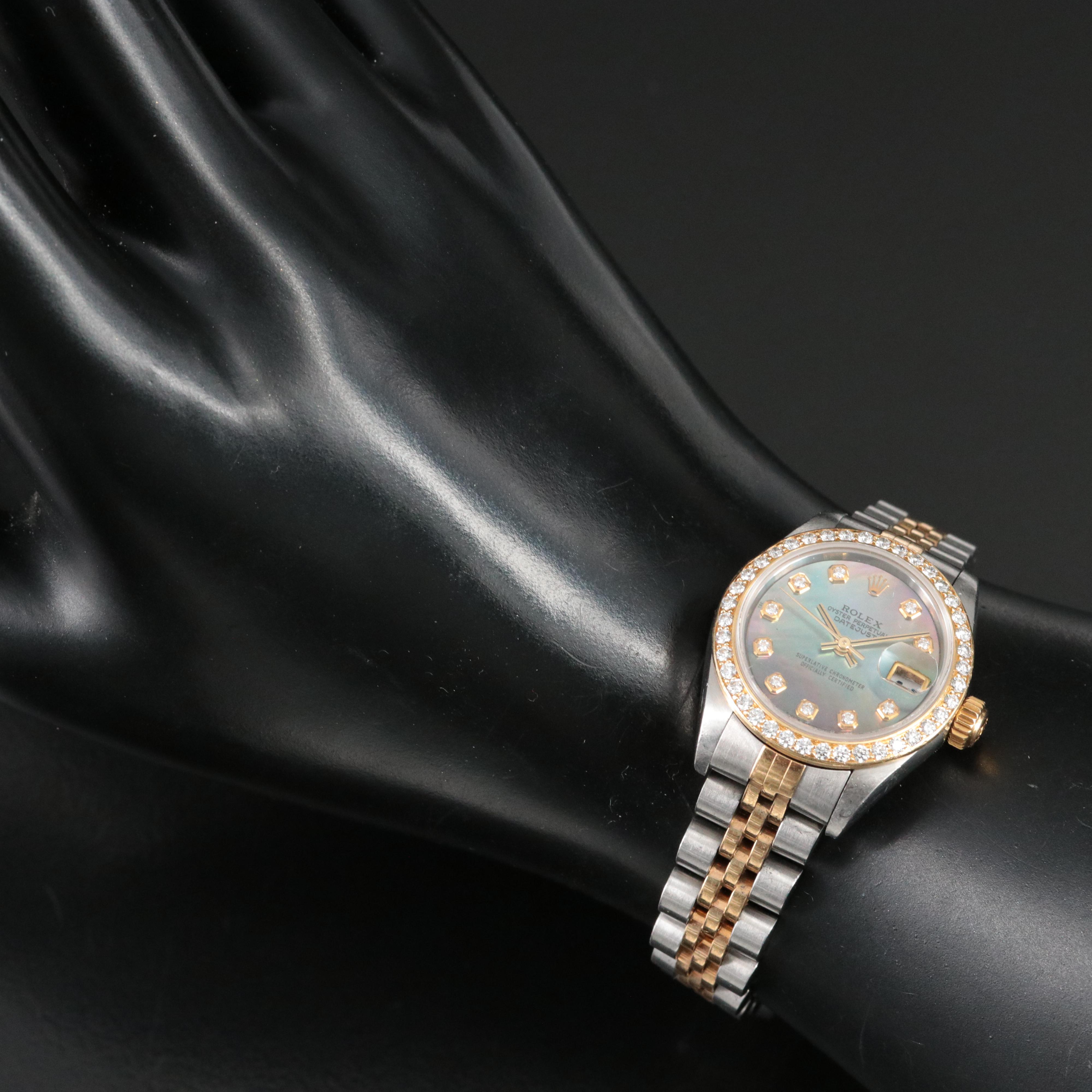 2003 Rolex Lady-Datejust Custom Diamond Dial and Bezel Watch