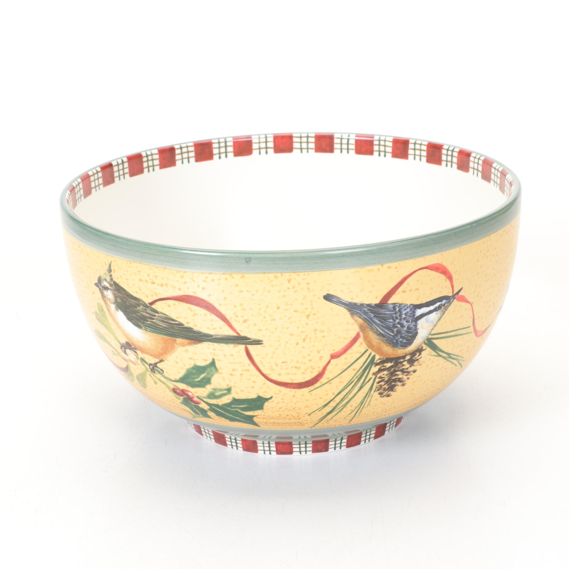 Lenox "Winter Greeting" Dishware with Ruby Glasses