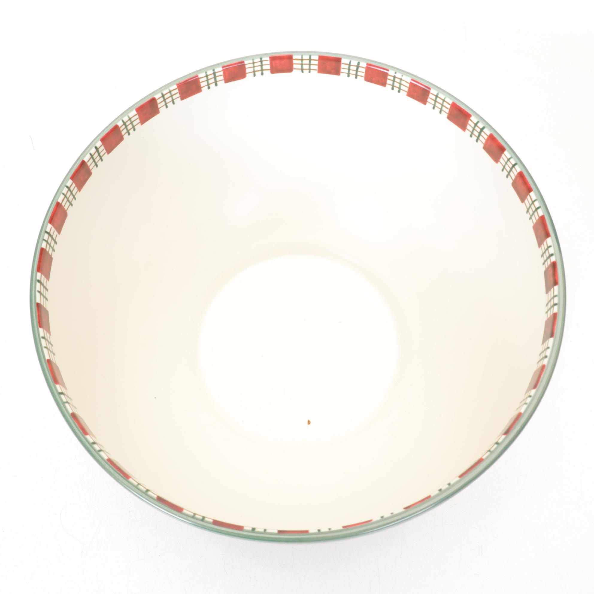 Lenox "Winter Greeting" Dishware with Ruby Glasses