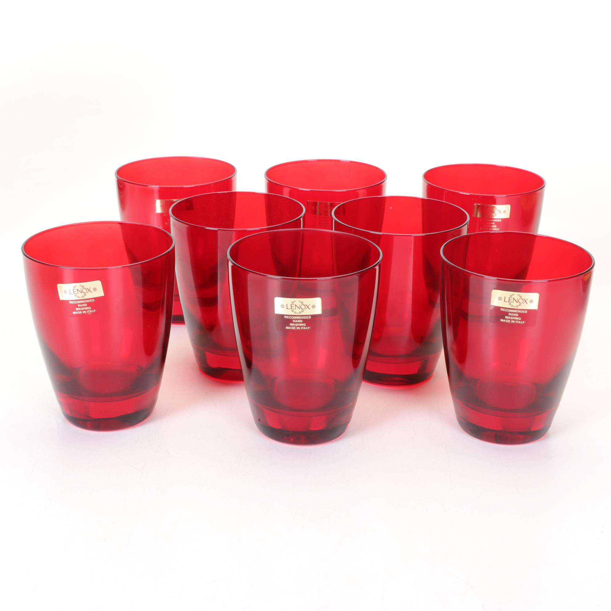 Lenox "Winter Greeting" Dishware with Ruby Glasses