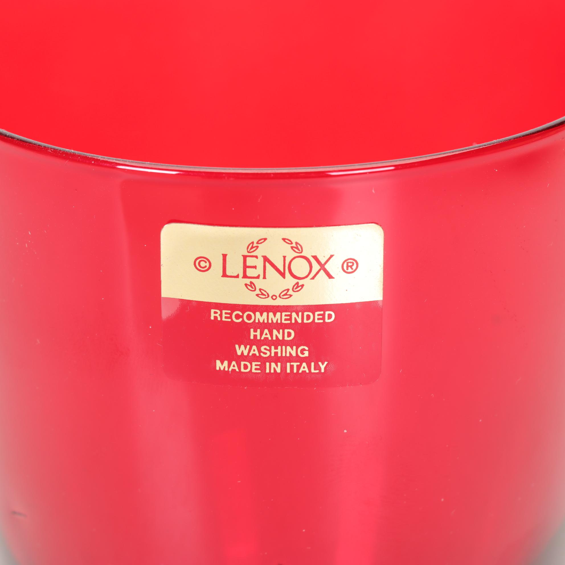Lenox "Winter Greeting" Dishware with Ruby Glasses