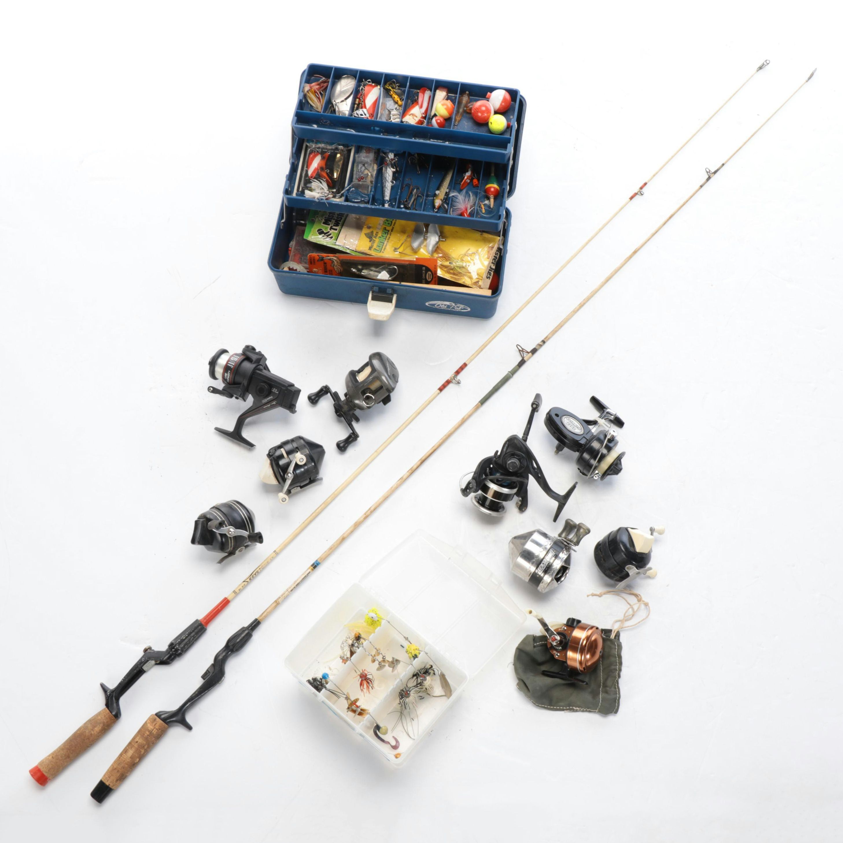 Gladding, Zebco, Bruin Fishing Reels with More Fishing Gear