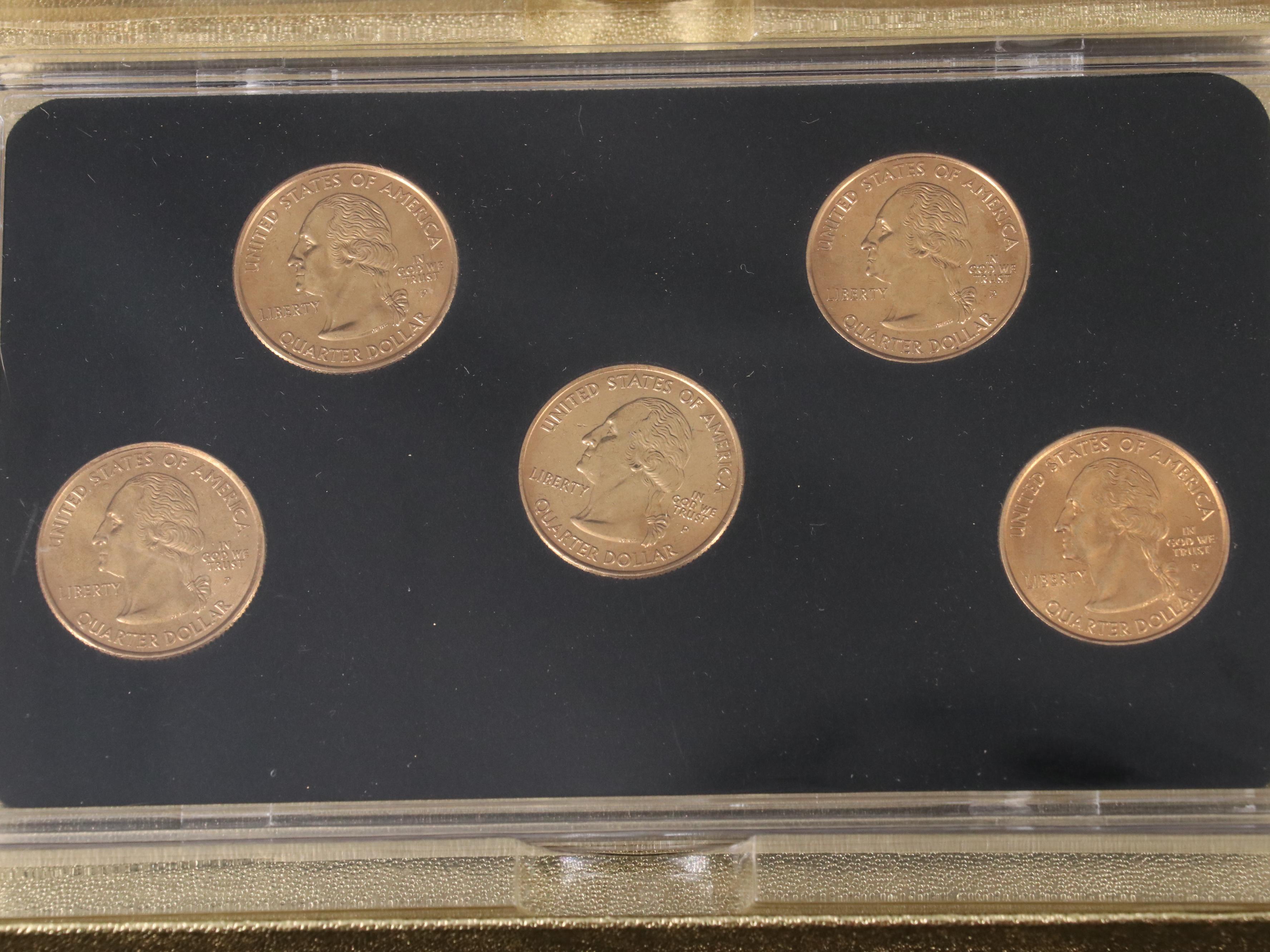 Four NGC Uncirculated Presidential Dollars and Various State Quarters