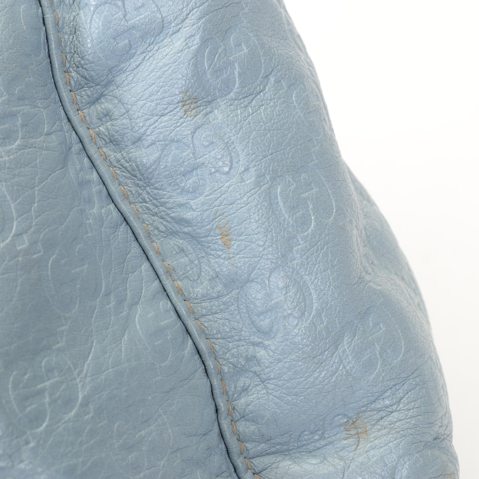 Gucci Diaper Bag in Baby Blue Guccissima Leather