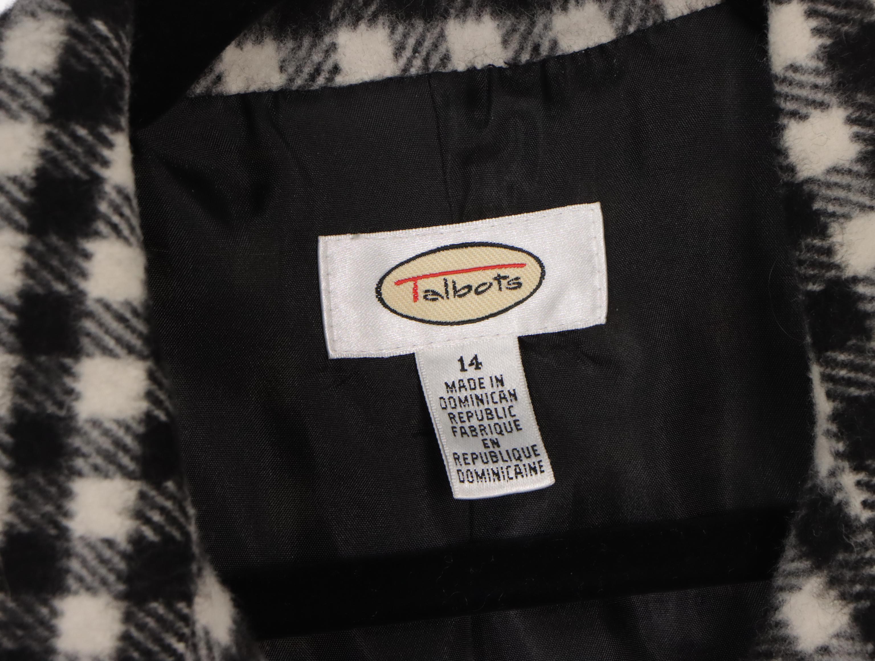 Talbots Silk Blouse, Linen Tunic Shirt, Knit Jacket, and Check Jacket