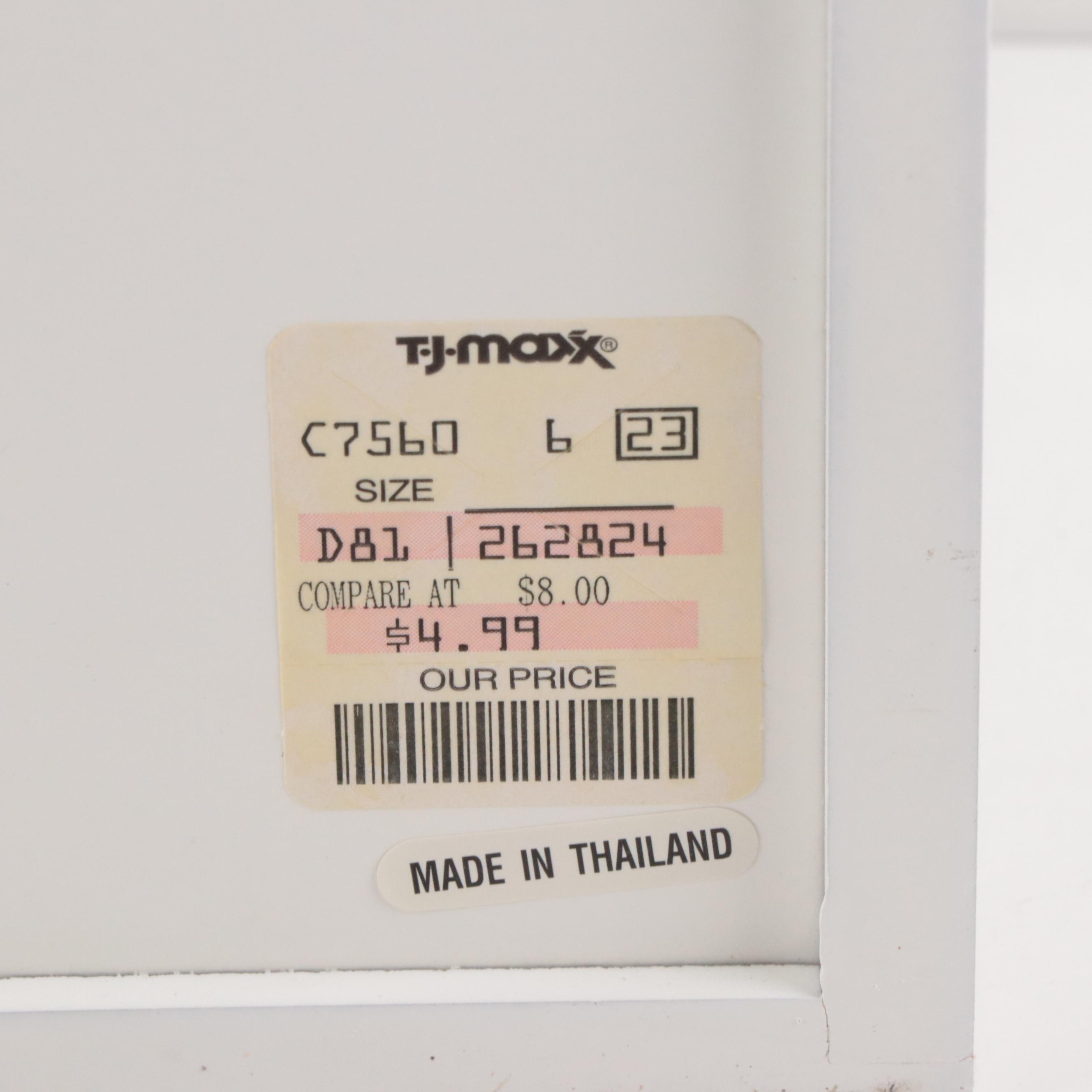 Matching Mirrored Picture Frames, Wood Cube Shelves and Metal Wastebasket