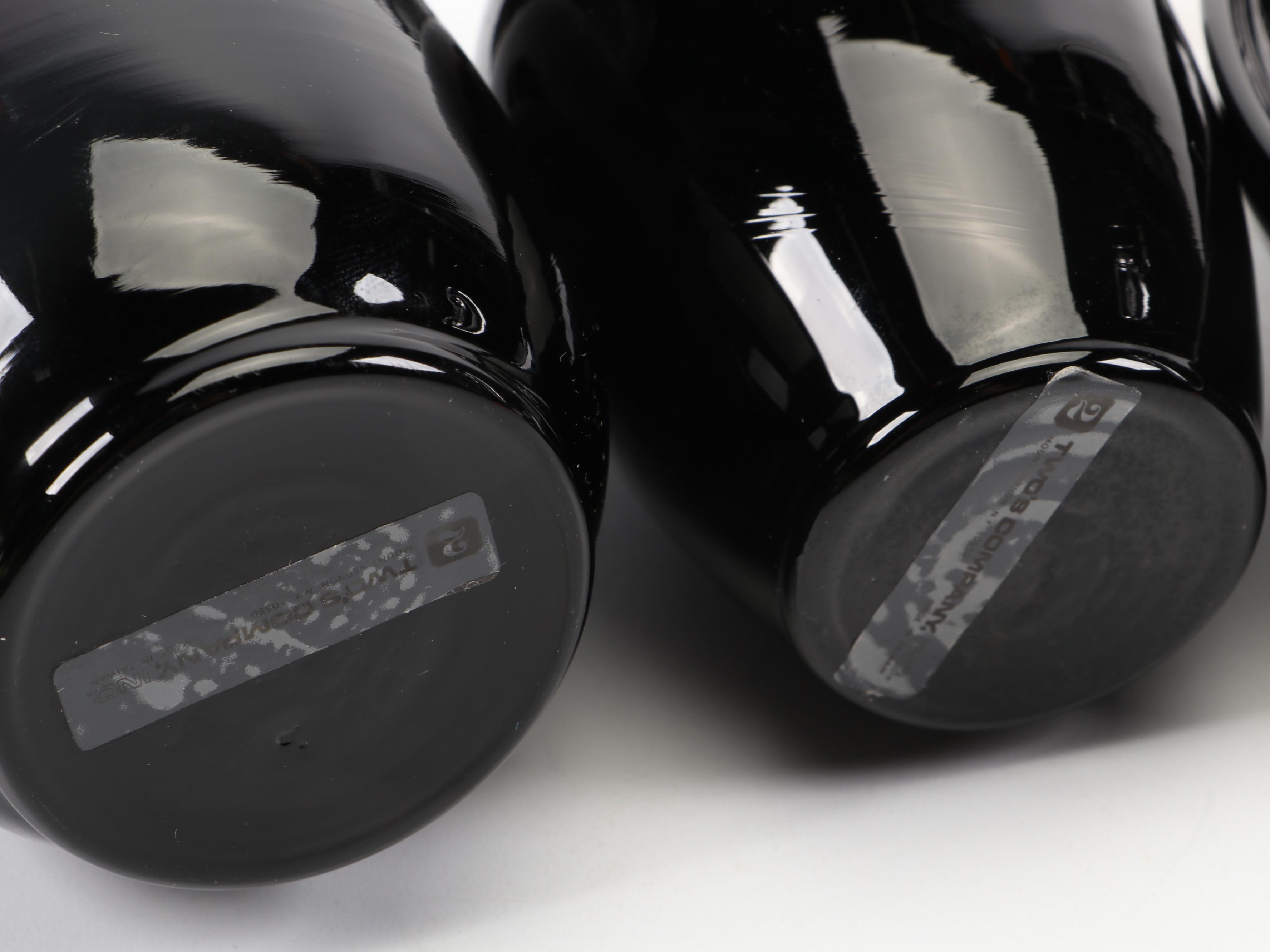 Mitchell's Glass Swan Bowl with Two's Company Inc. Bud Vases