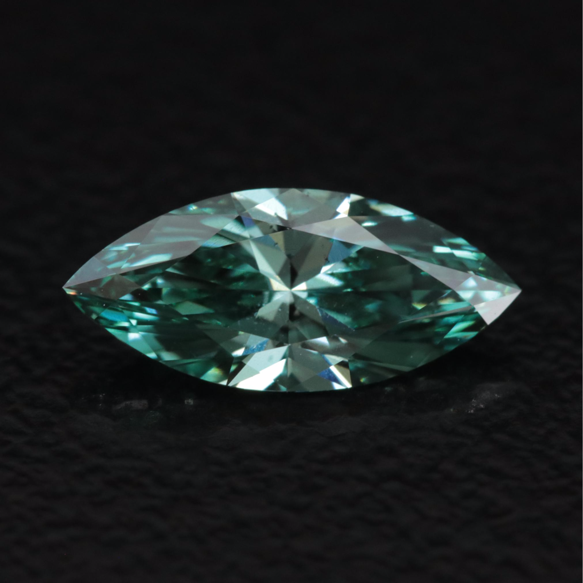 Loose 1.01 CT Lab Grown Fancy Blue-Green Diamond