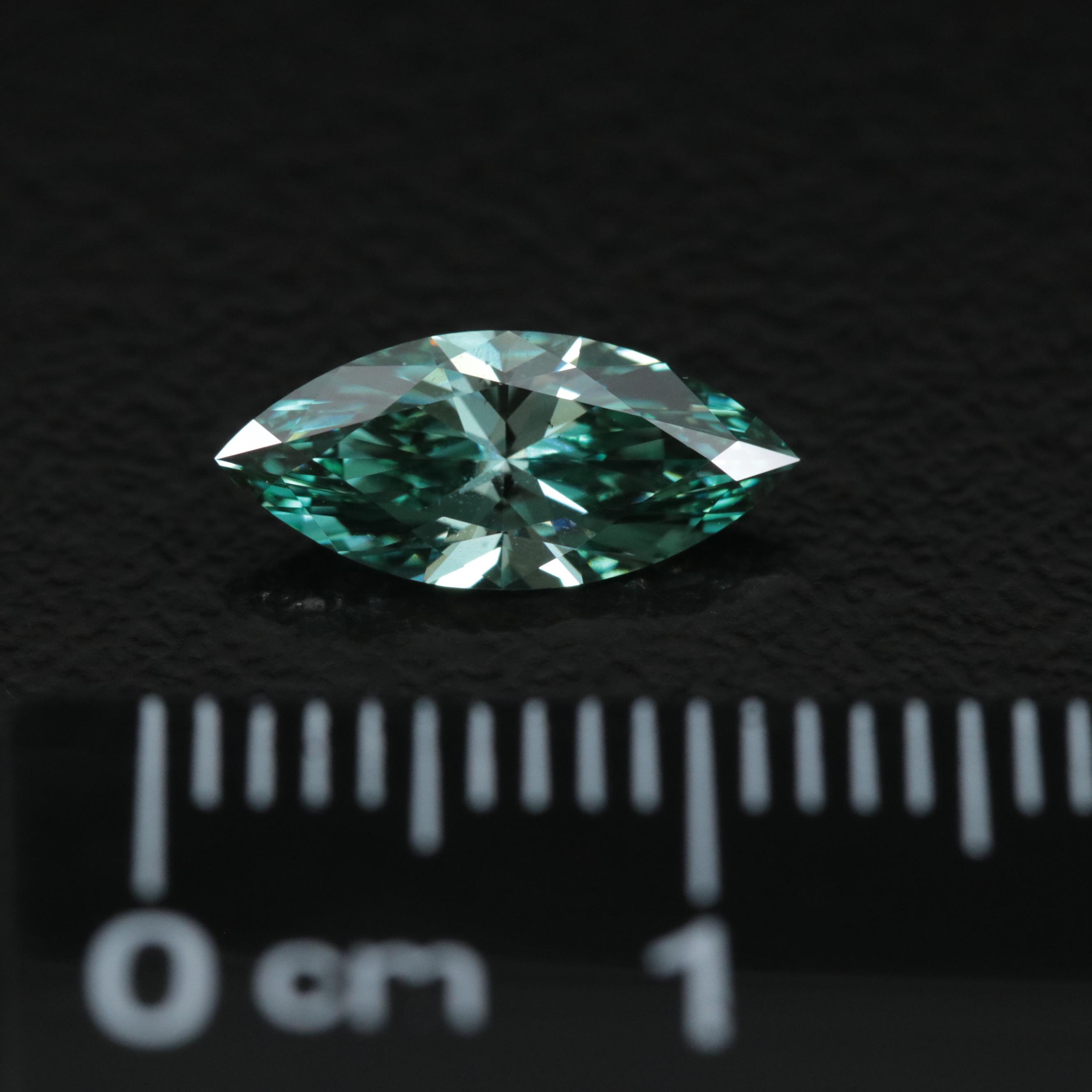 Loose 1.01 CT Lab Grown Fancy Blue-Green Diamond