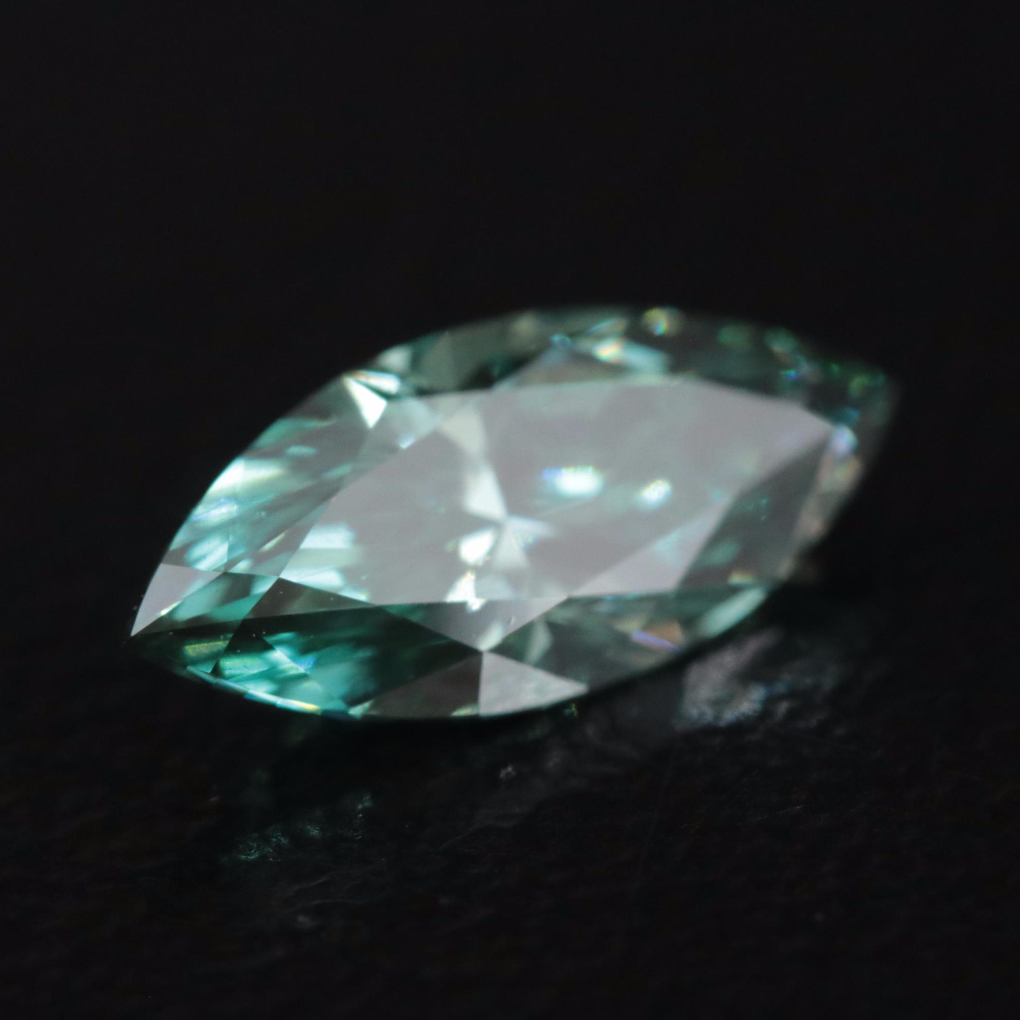 Loose 1.01 CT Lab Grown Fancy Blue-Green Diamond