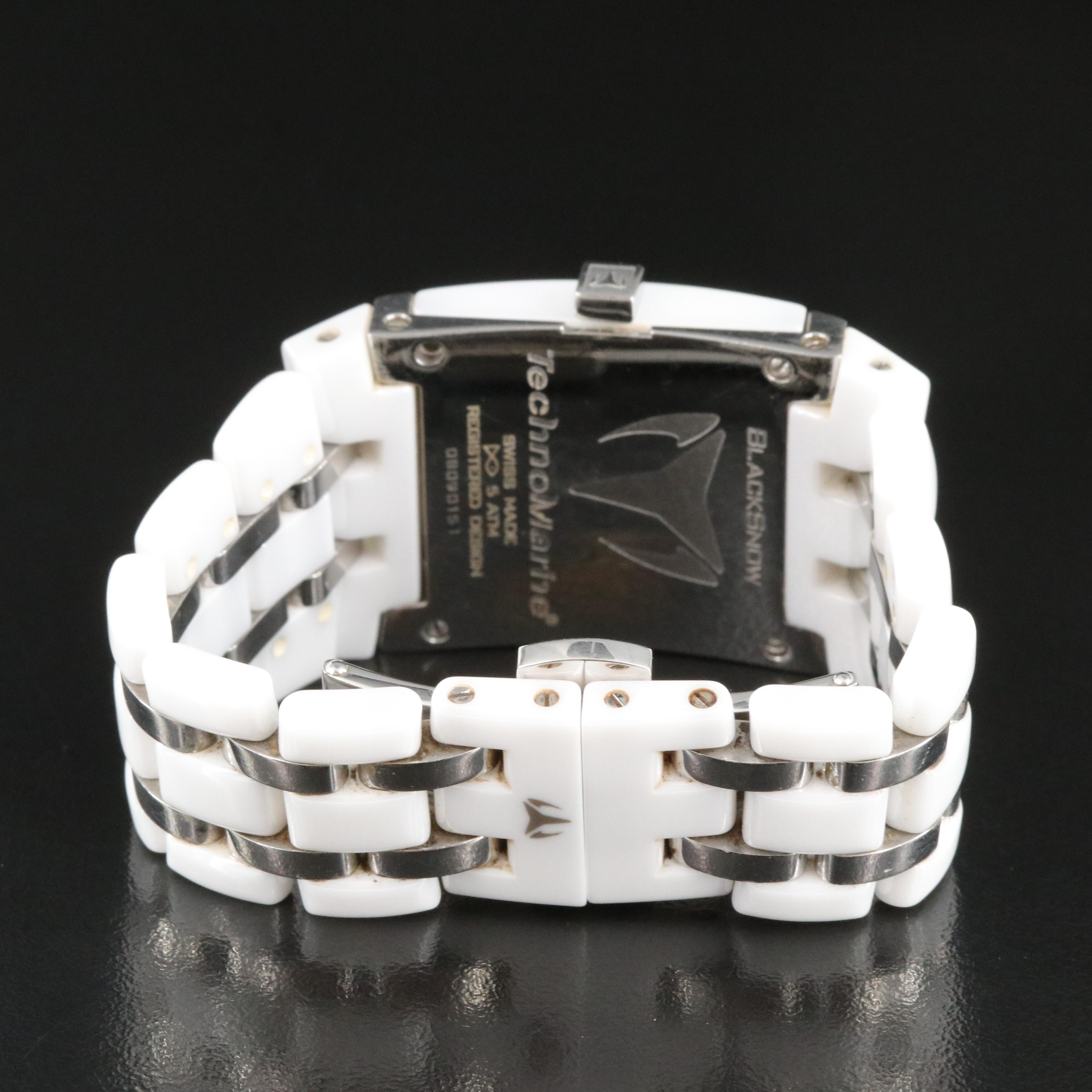TechnoMarine Black Snow Diamond Ceramic Watch