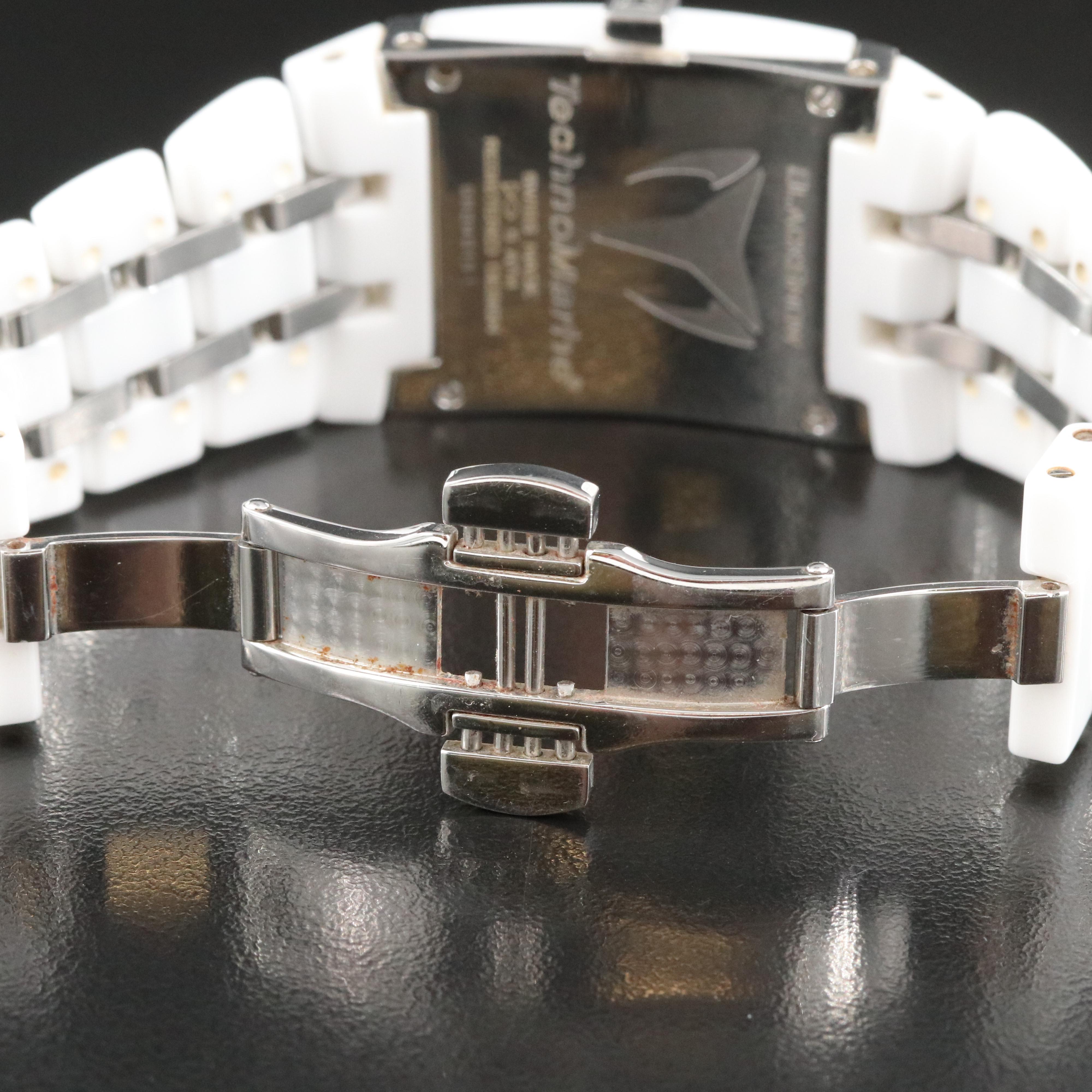 TechnoMarine Black Snow Diamond Ceramic Watch