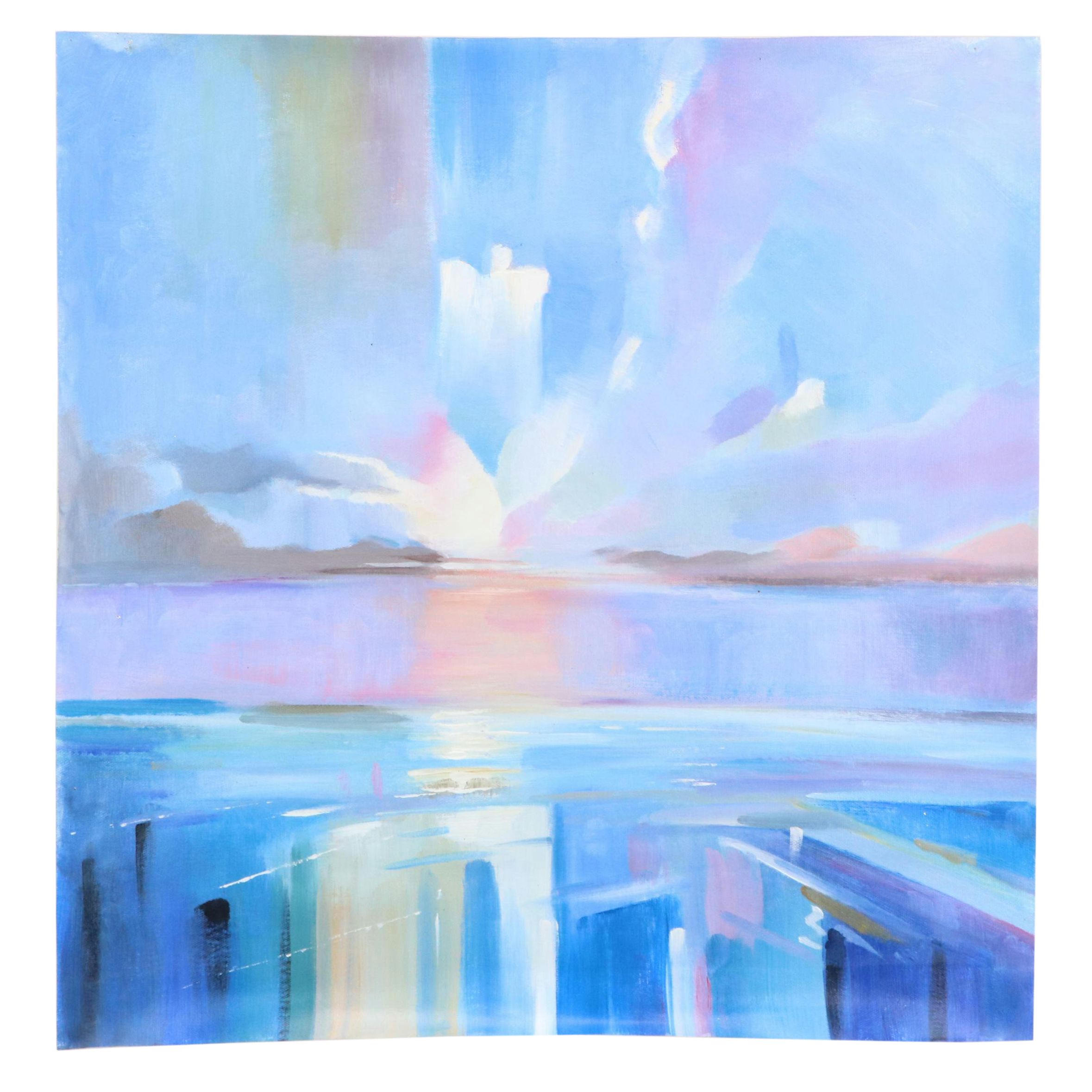 Bing Abstract Seascape Oil Painting, 21st Century