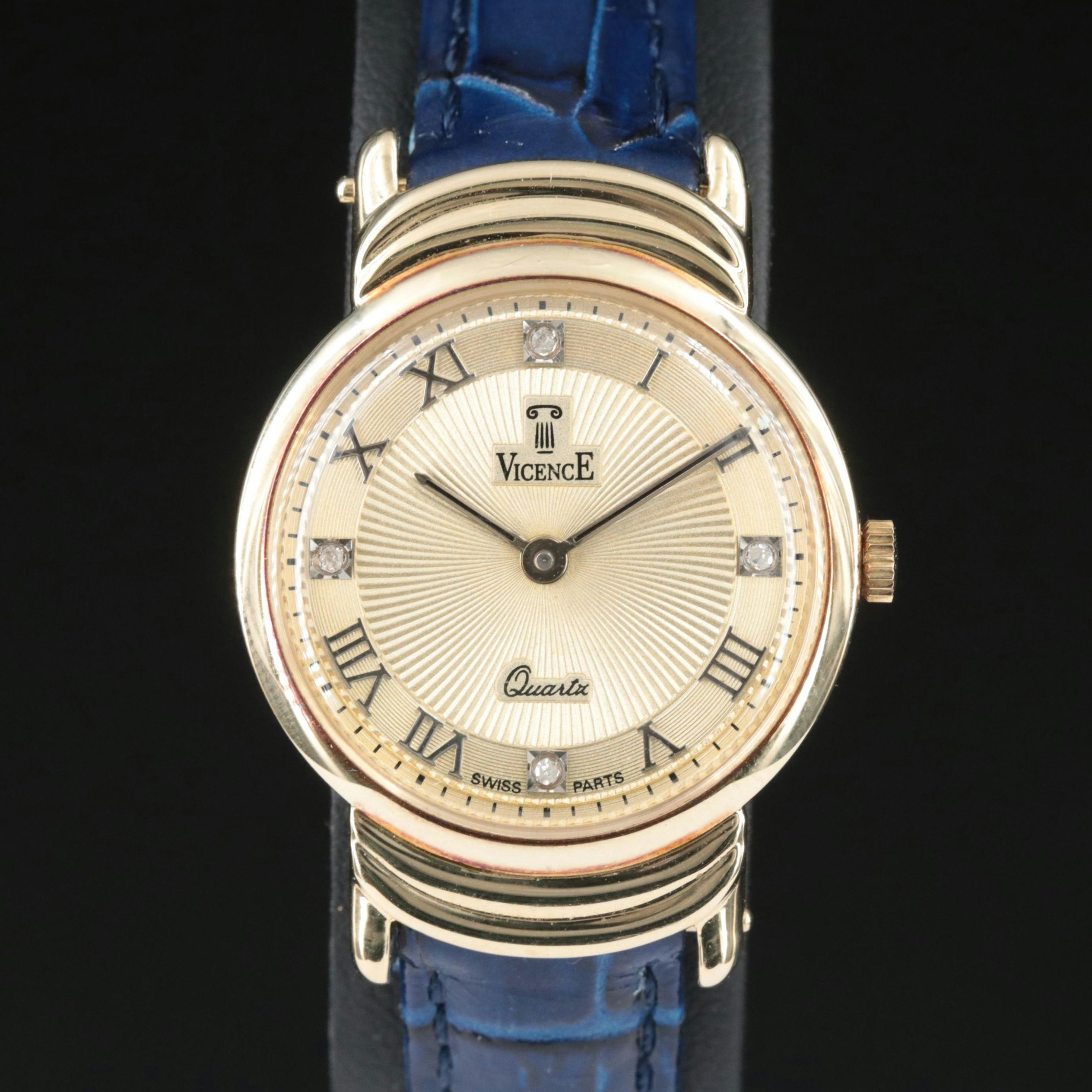 Vicence 14K Gold Quartz Watch