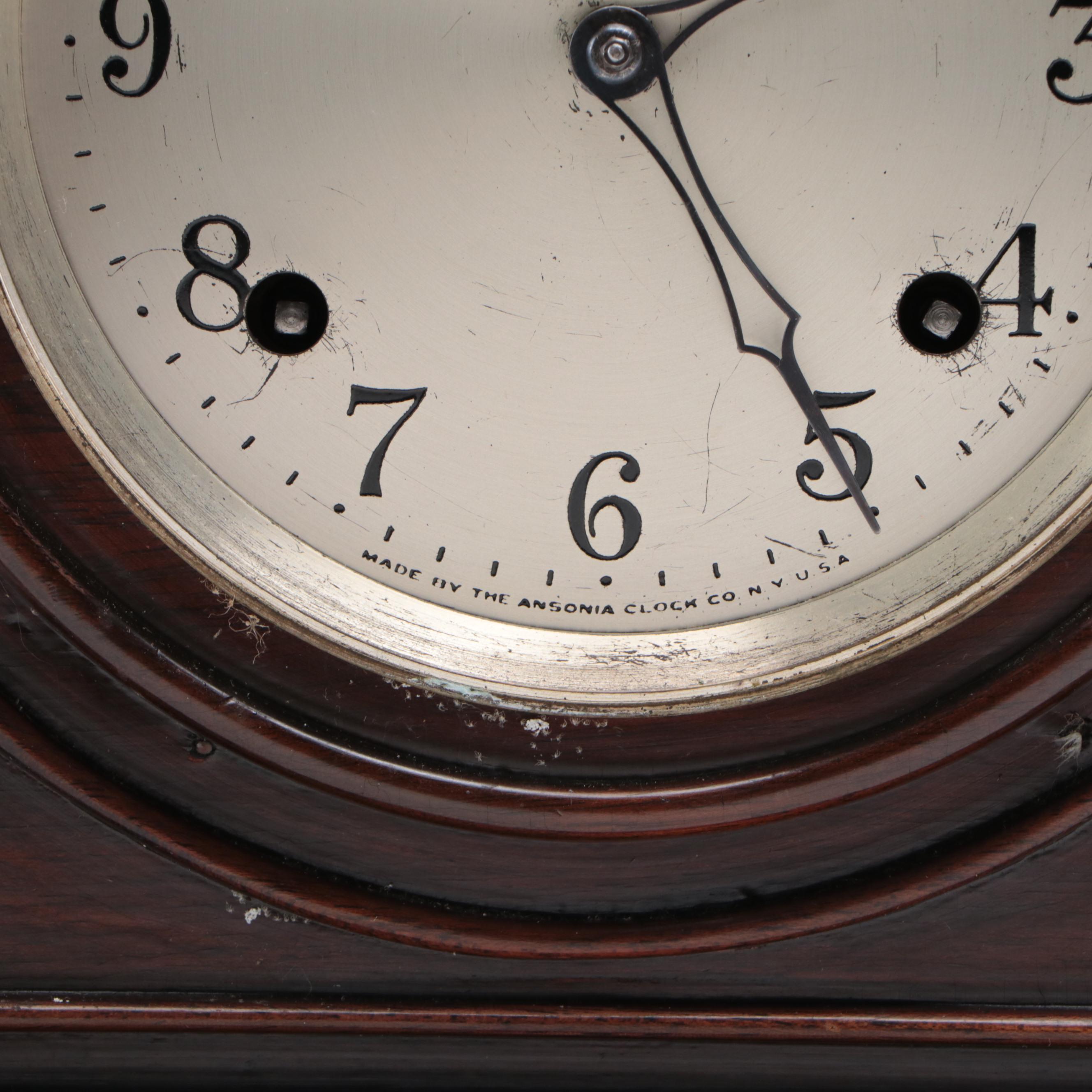 Ansonia Precisia No. 3 Tambour Mantel Clock, Early to Mid-20th Century