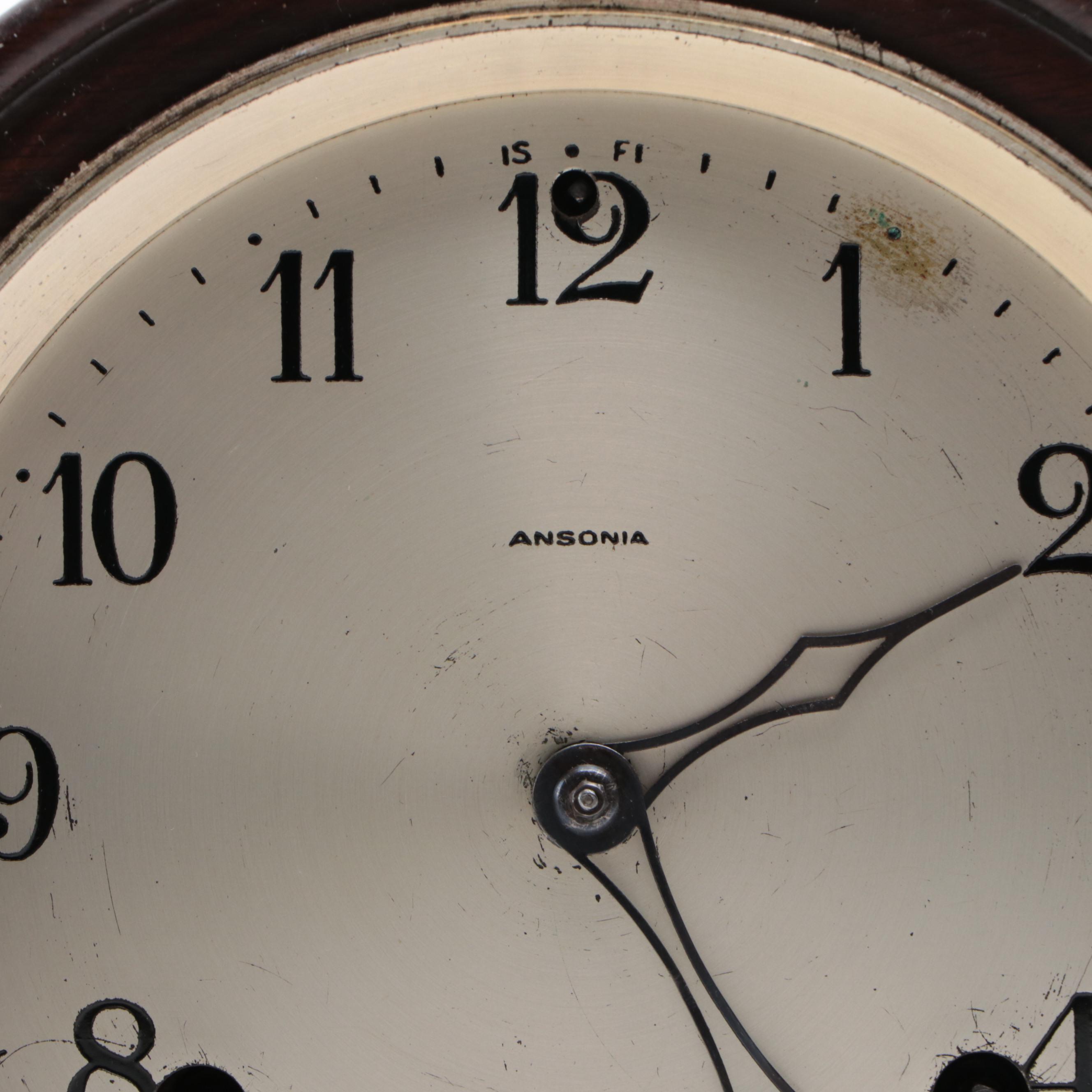 Ansonia Precisia No. 3 Tambour Mantel Clock, Early to Mid-20th Century