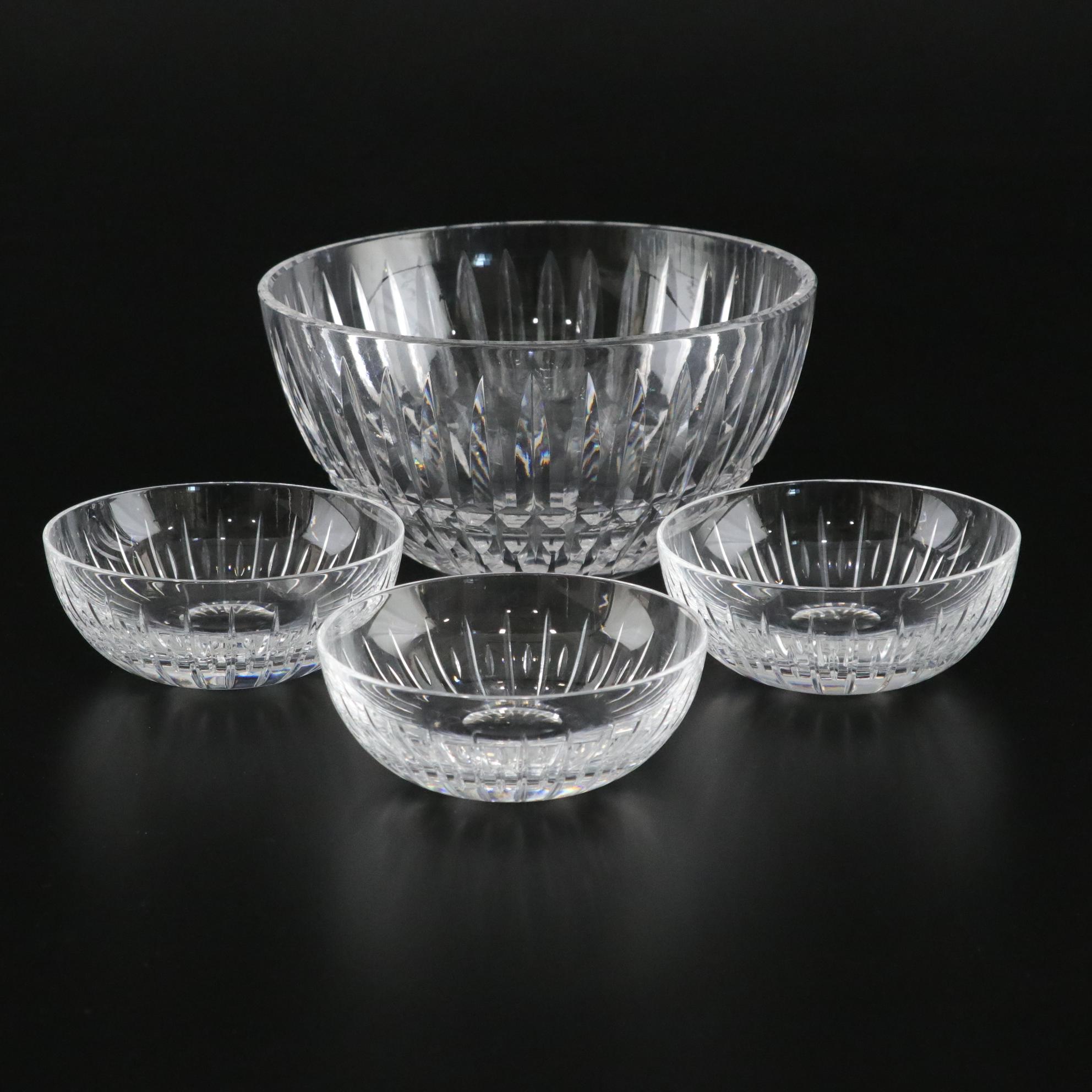 Waterford "Glenmore" Crystal Bowl with Atlantis Crystal Finger Bowls