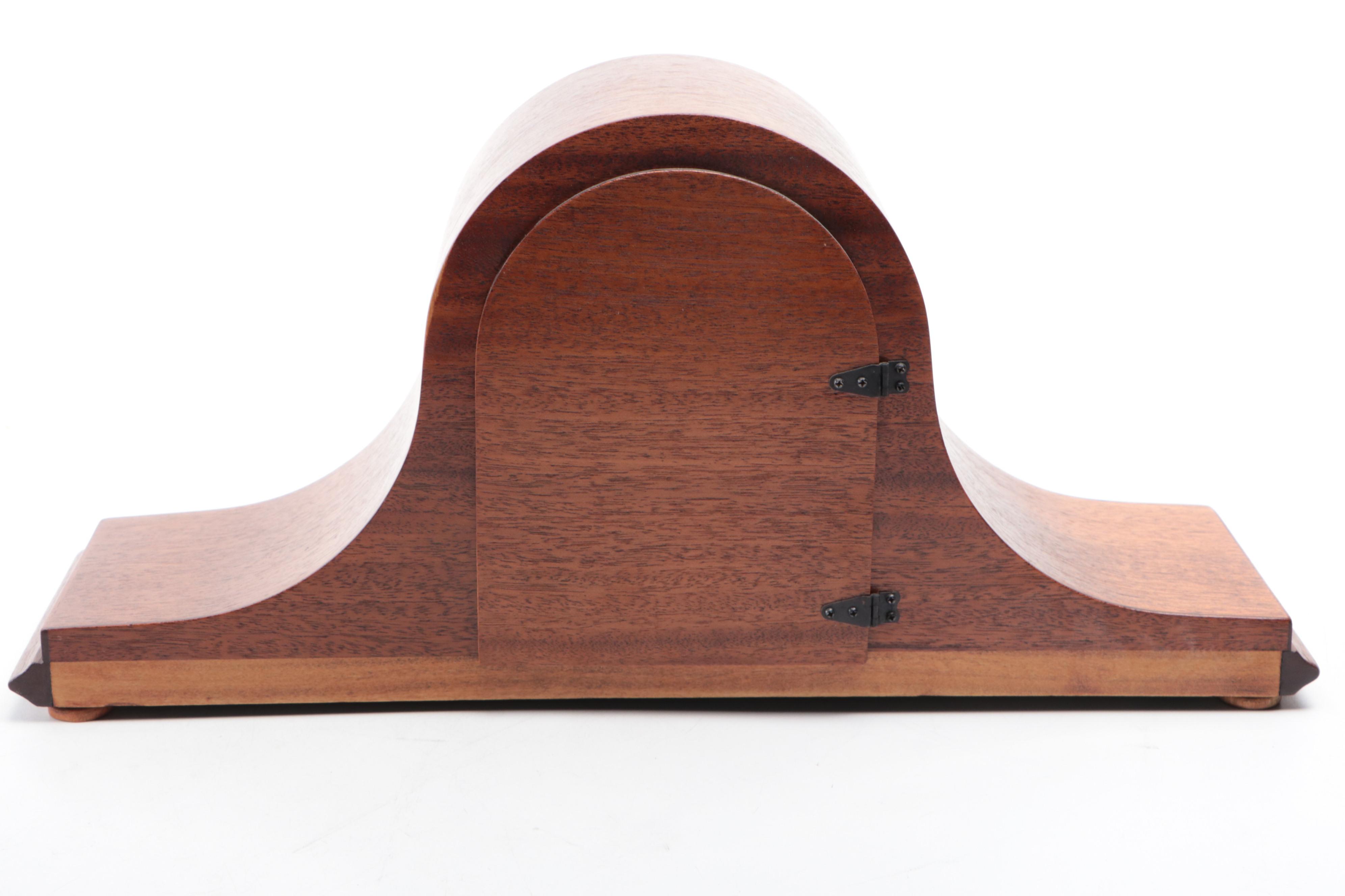 Seth Thomas Wooden 8-Day Tambour Mantel Clock, Mid-20th Century