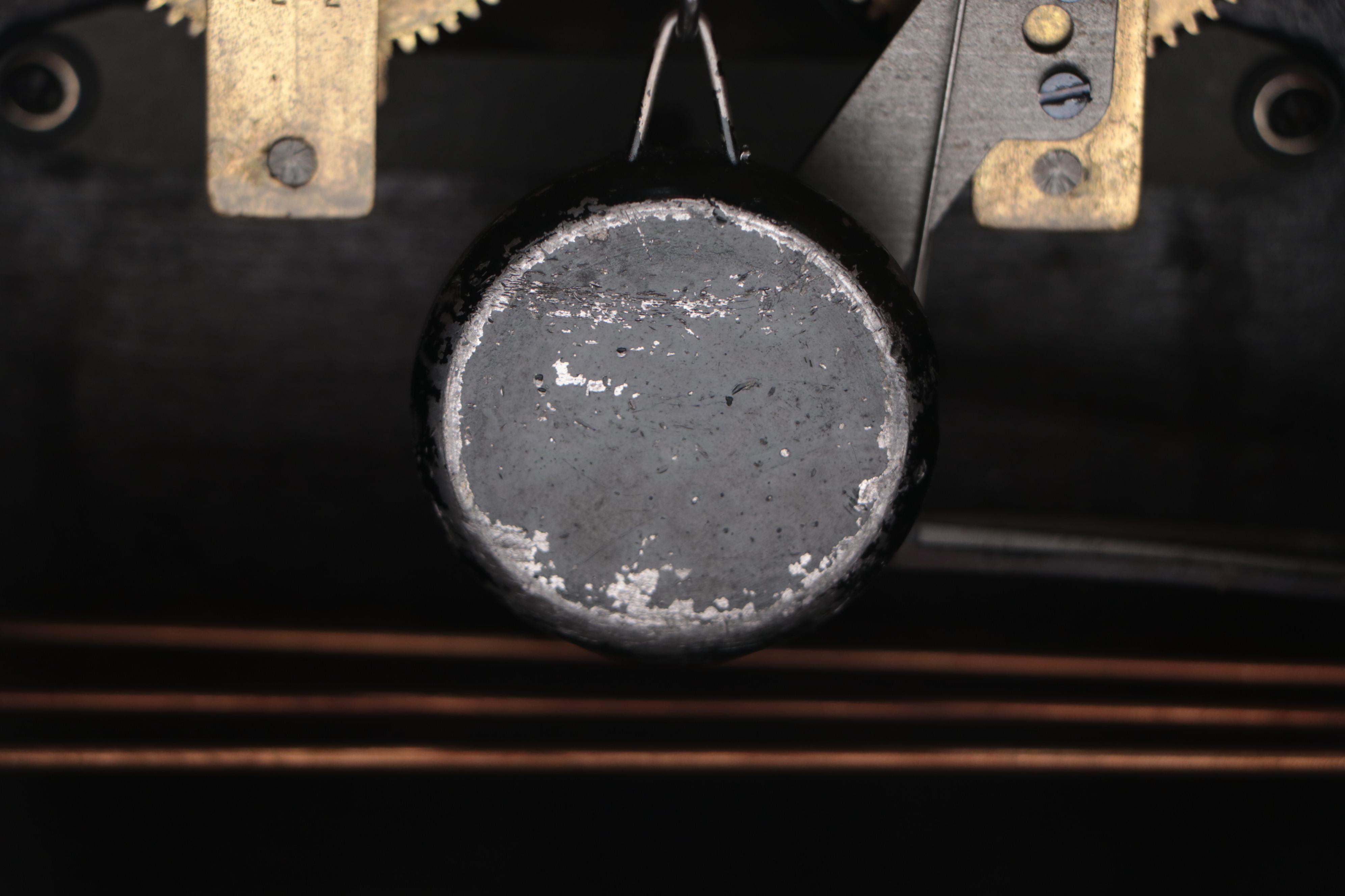 Seth Thomas Wooden 8-Day Tambour Mantel Clock, Mid-20th Century