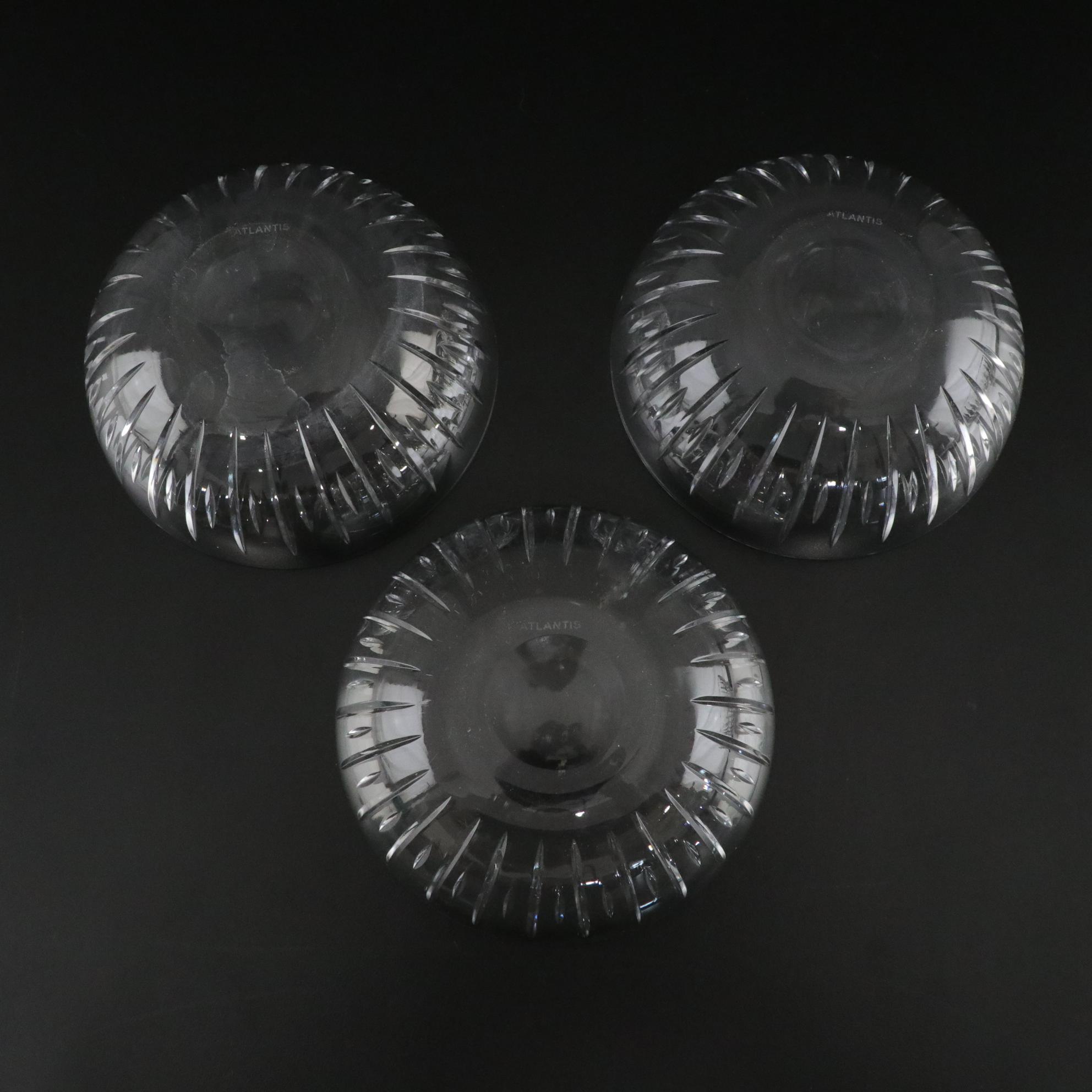 Waterford "Glenmore" Crystal Bowl with Atlantis Crystal Finger Bowls