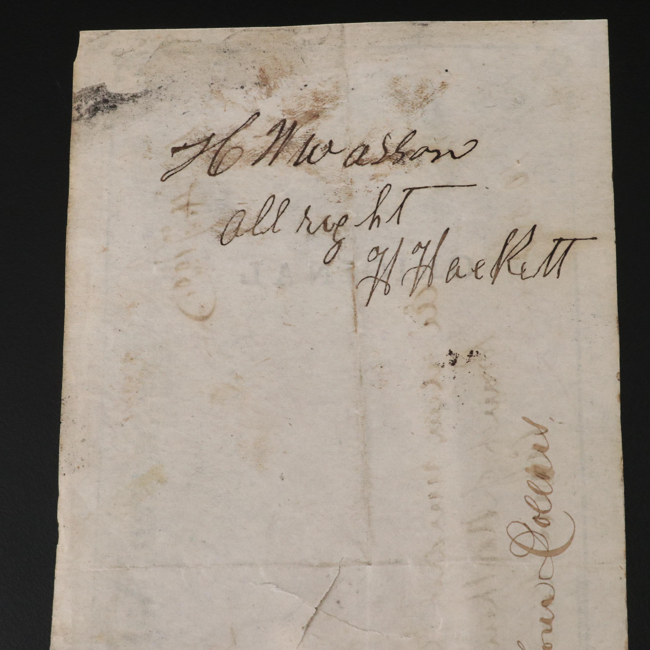 Group of Eight 19th Century Cancelled Checks from Cincinnati/Covington
