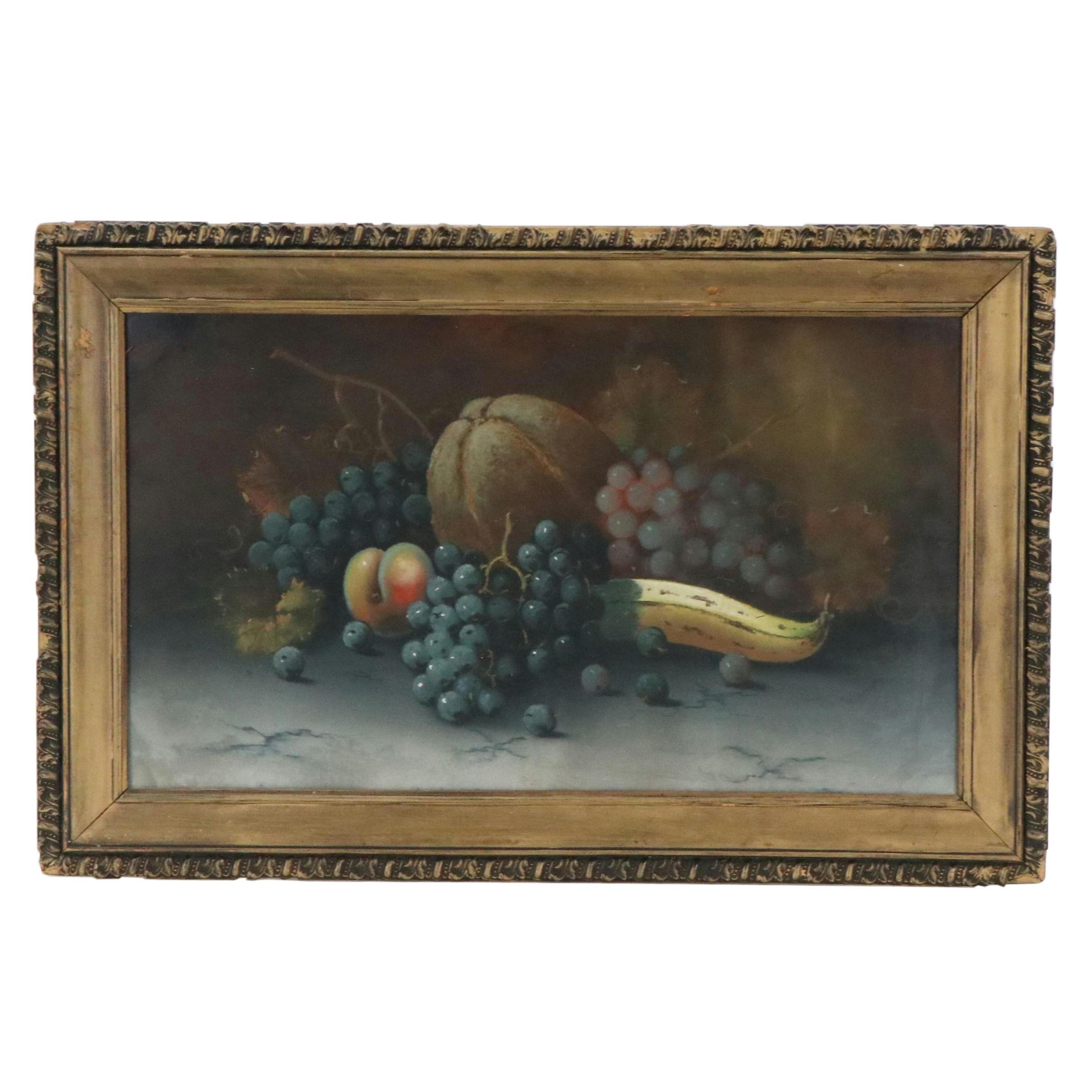 Fruit Still Life Chalk Pastel Drawing