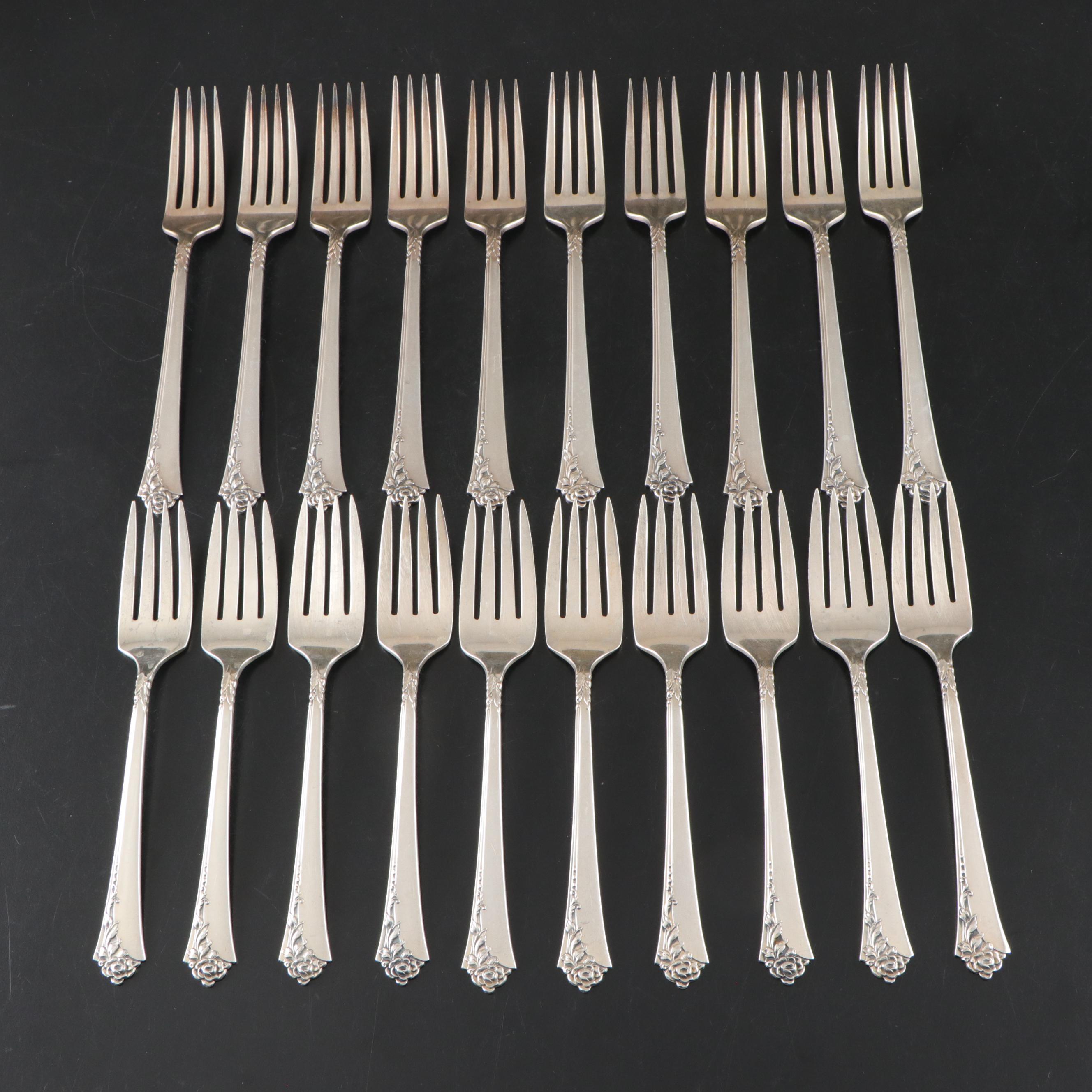 Oneida "Damask Rose" Sterling Silver Flatware, 1946-2004