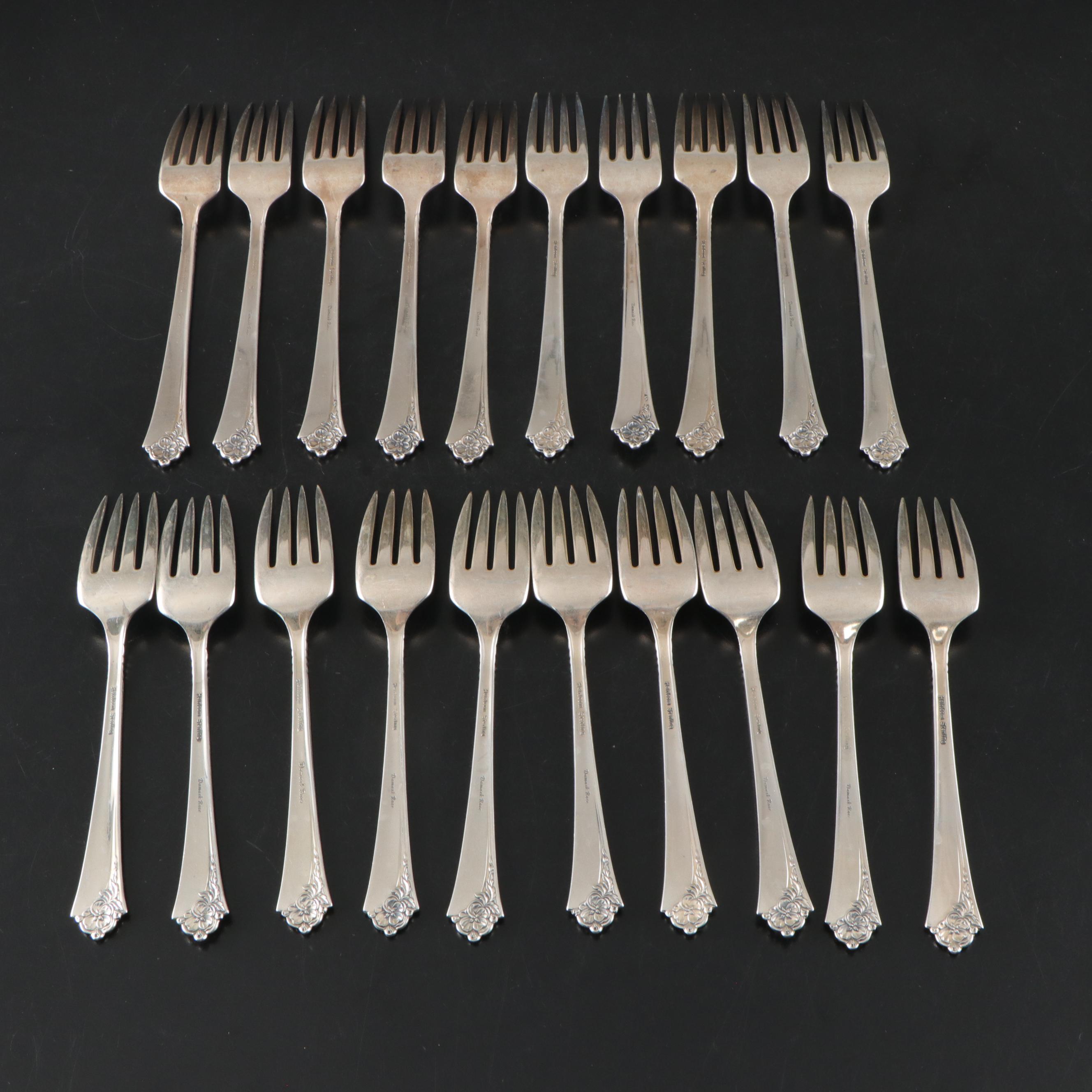 Oneida "Damask Rose" Sterling Silver Flatware, 1946-2004